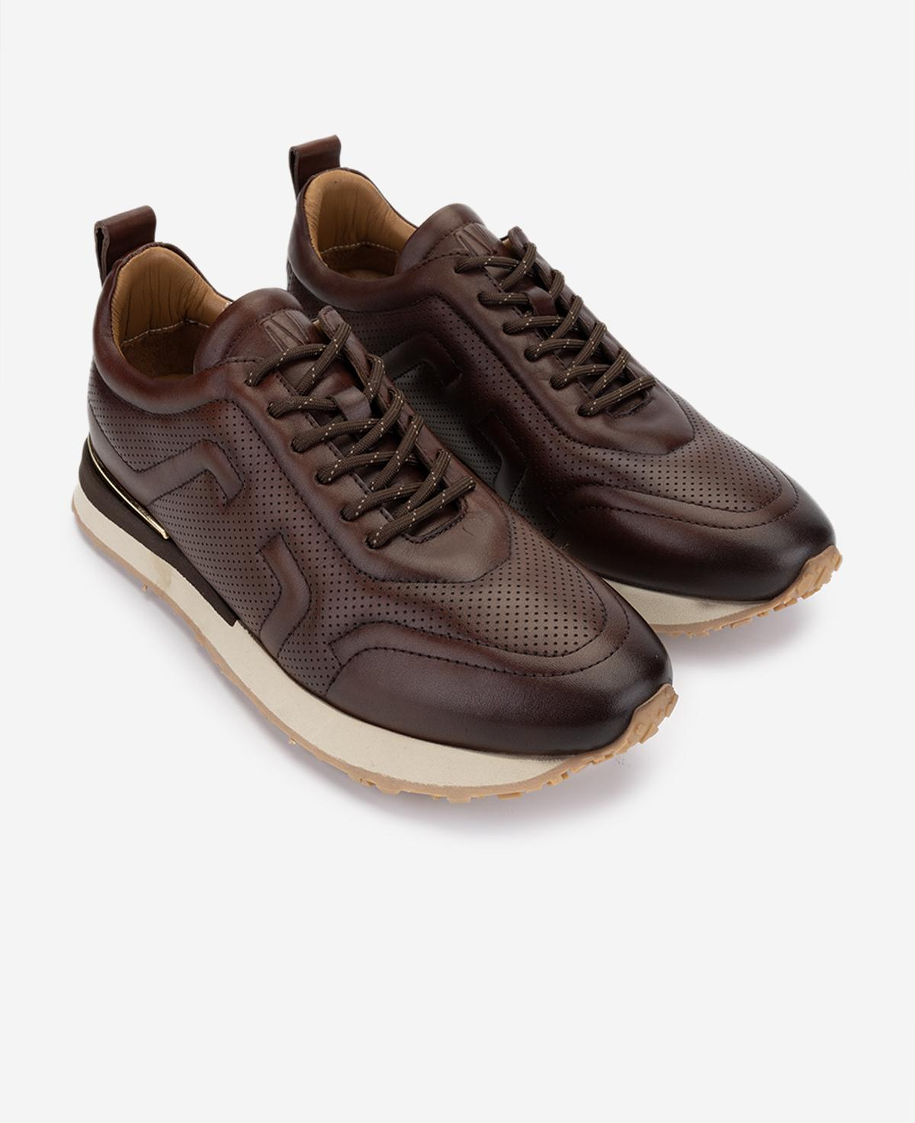 Valmenti Erkek Hakiki Deri Kahverengi Sneakers & Spor Ayakkabı