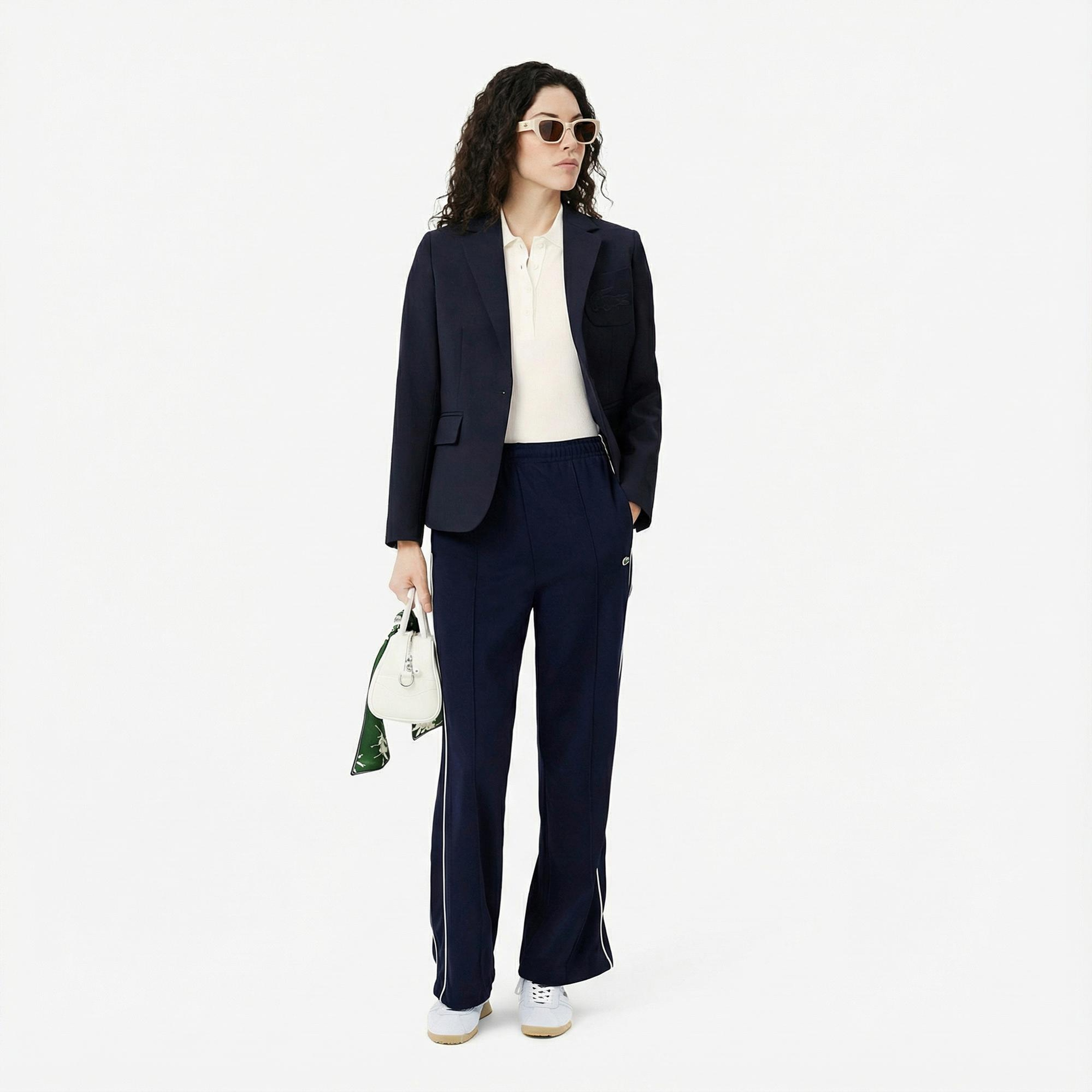 Lacoste L.12.D Kadın Slim Fit Beyaz Polo