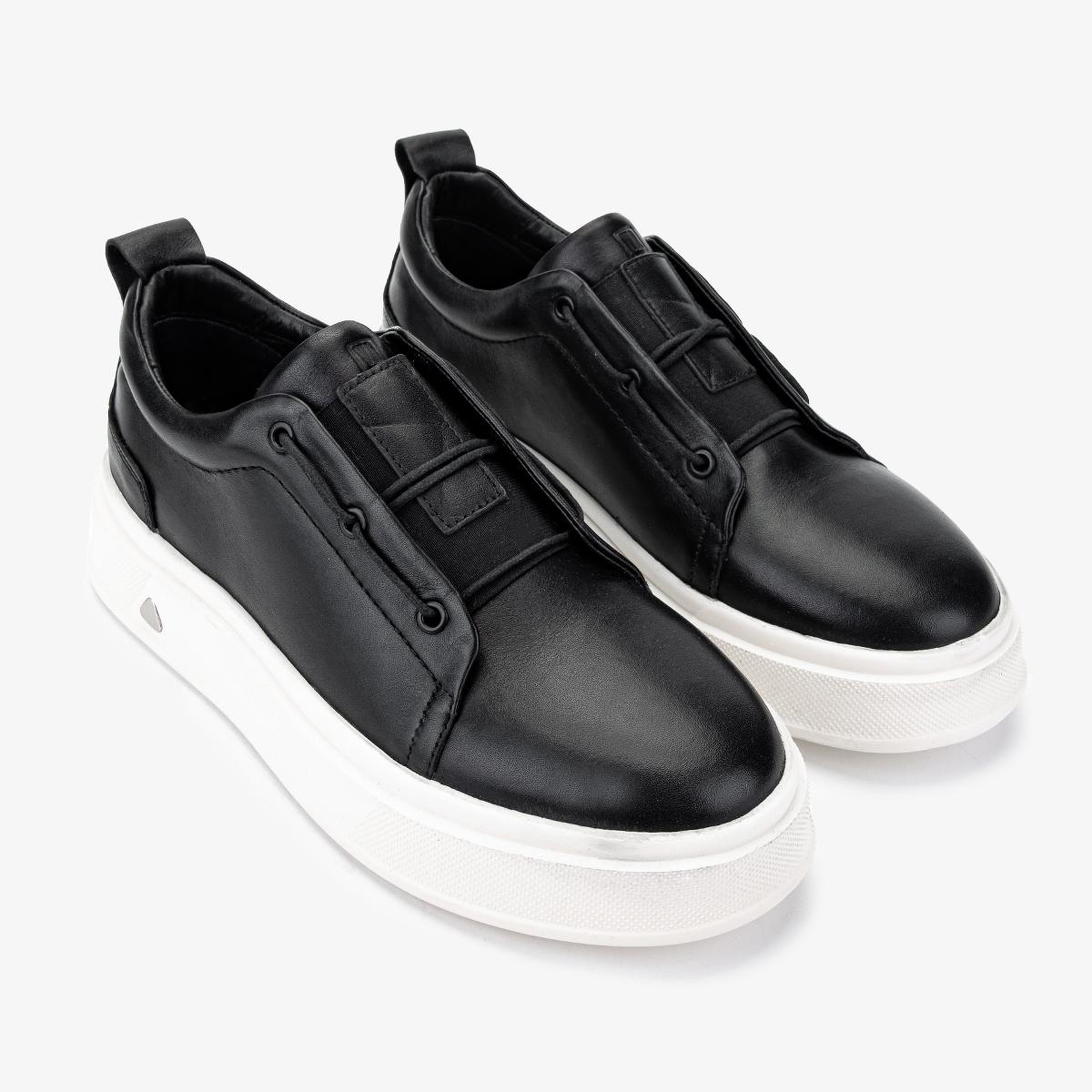 Valmenti Erkek Hakiki Deri Siyah Sneakers & Spor Ayakkabı