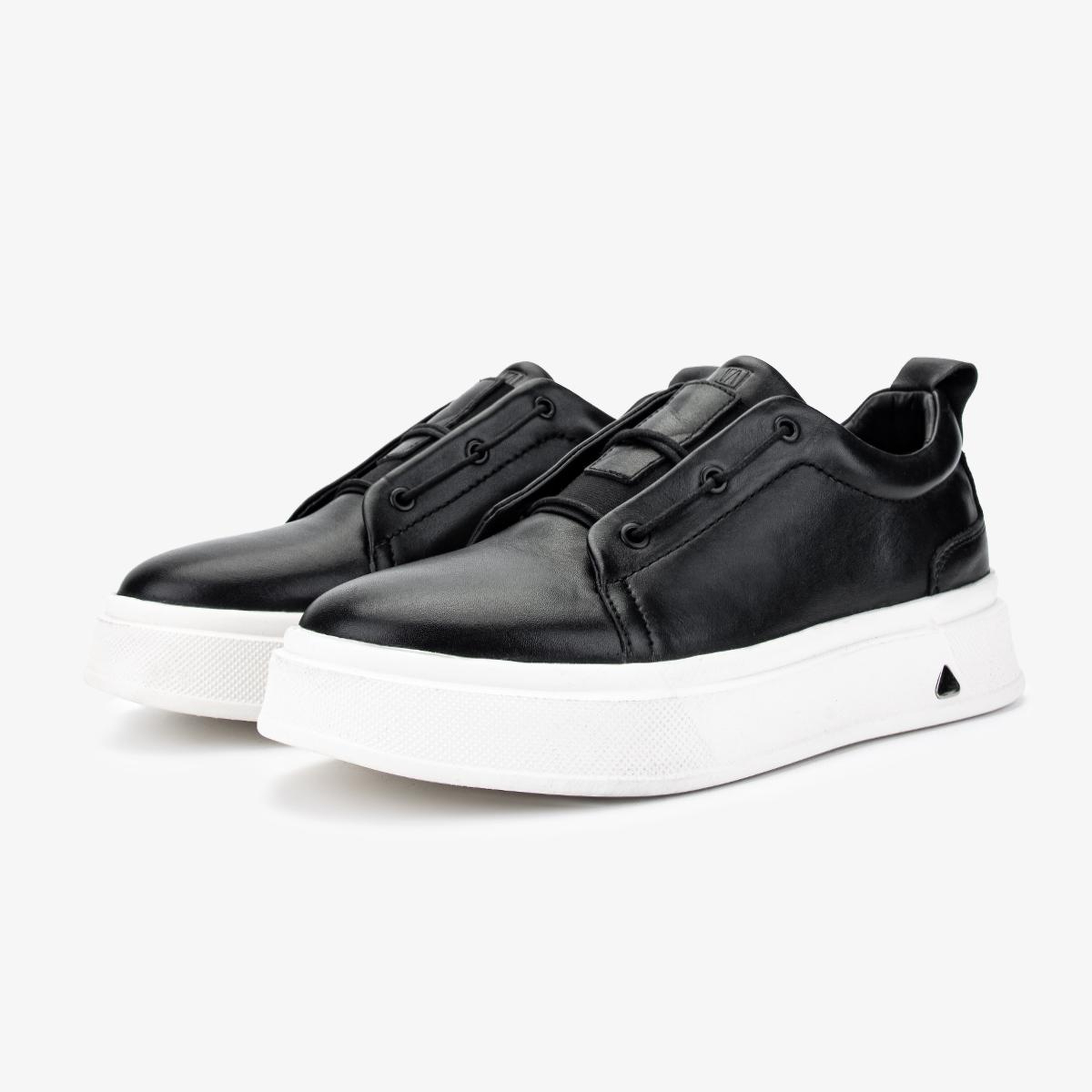 Valmenti Erkek Hakiki Deri Siyah Sneakers & Spor Ayakkabı
