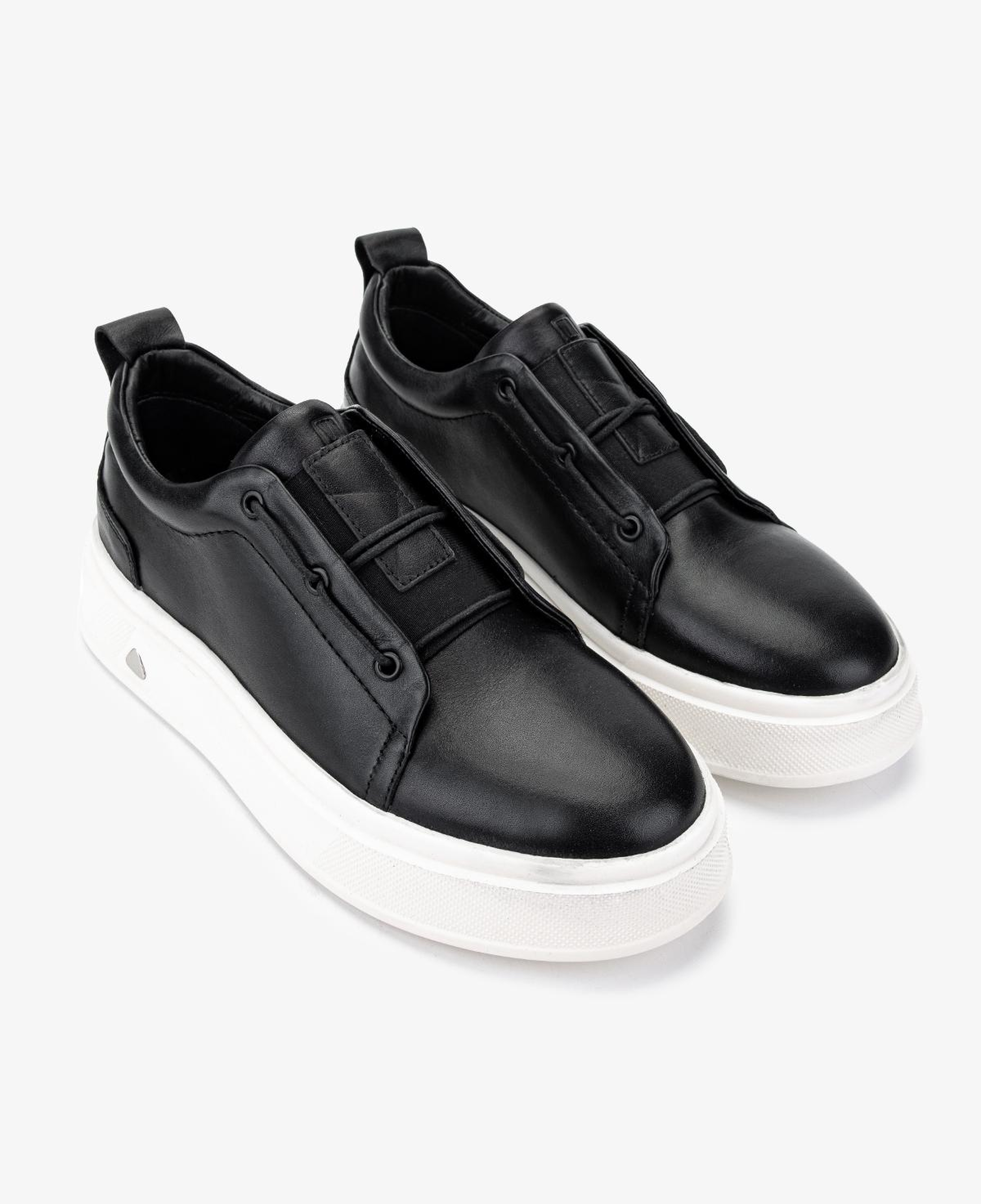 Valmenti Erkek Hakiki Deri Siyah Sneakers & Spor Ayakkabı