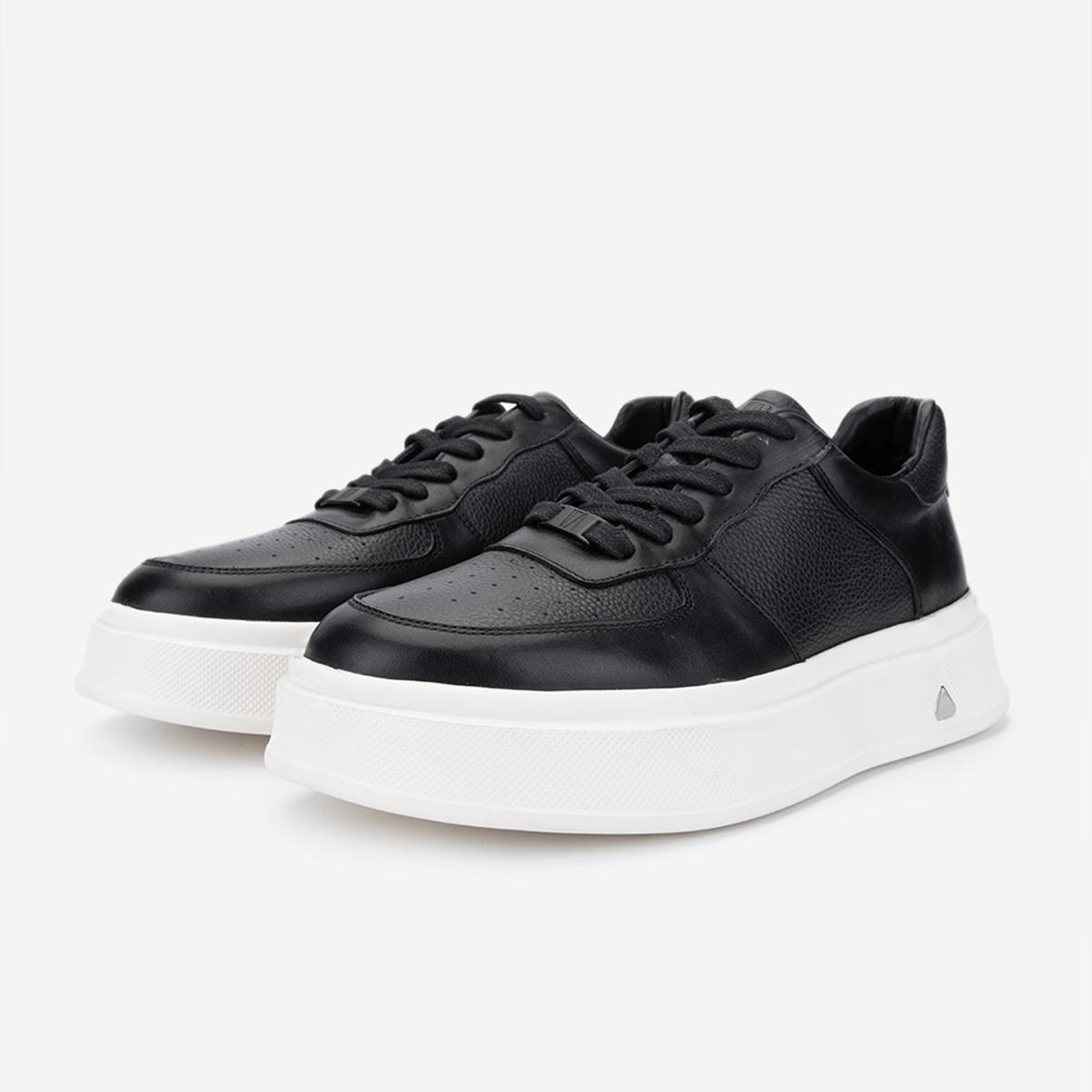 Valmenti Erkek Hakiki Deri Siyah Sneakers & Spor Ayakkabı