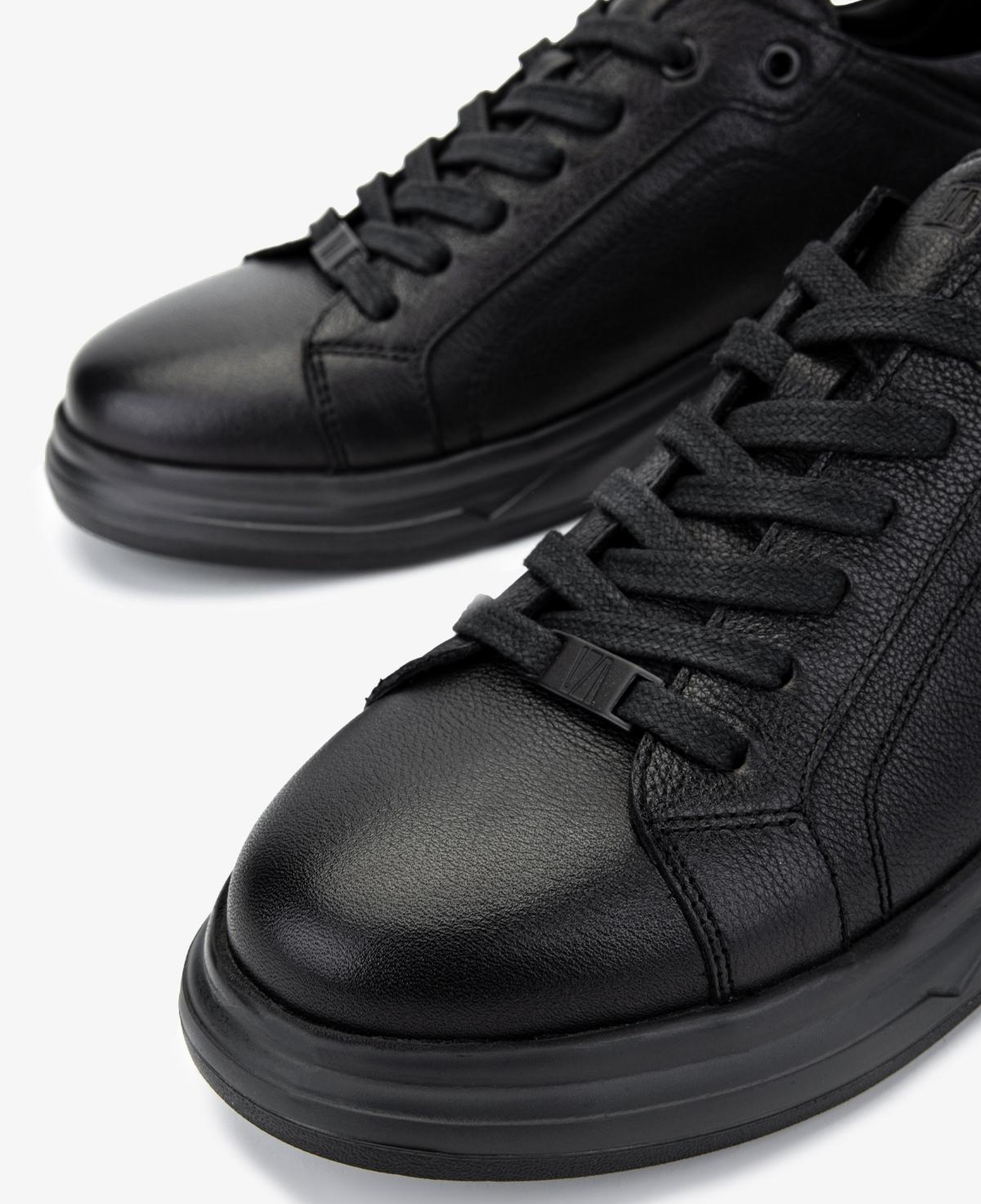 Valmenti Erkek Hakiki Deri Siyah Sneakers & Spor Ayakkabı