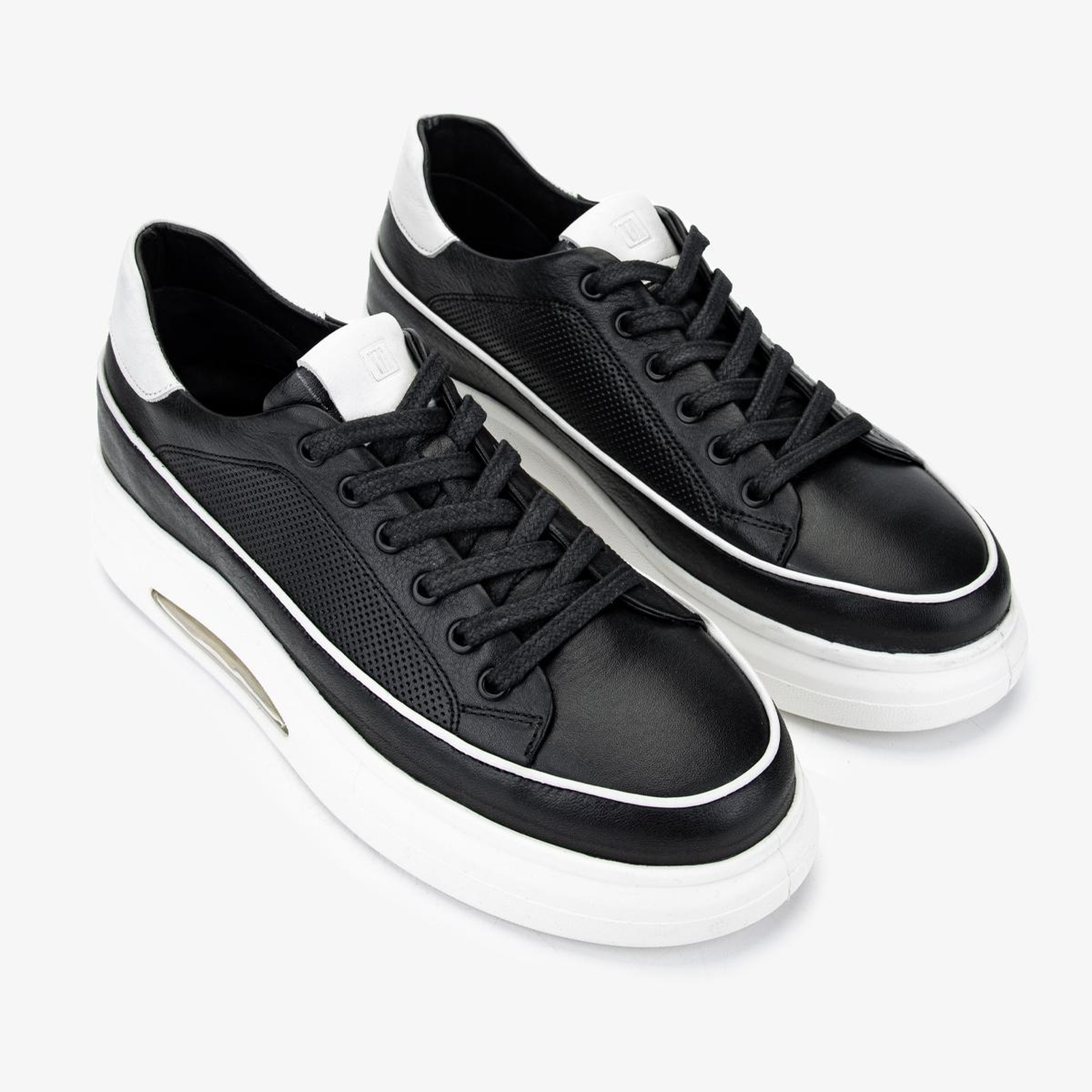 Valmenti Erkek Hakiki Deri Siyah Sneakers & Spor Ayakkabı