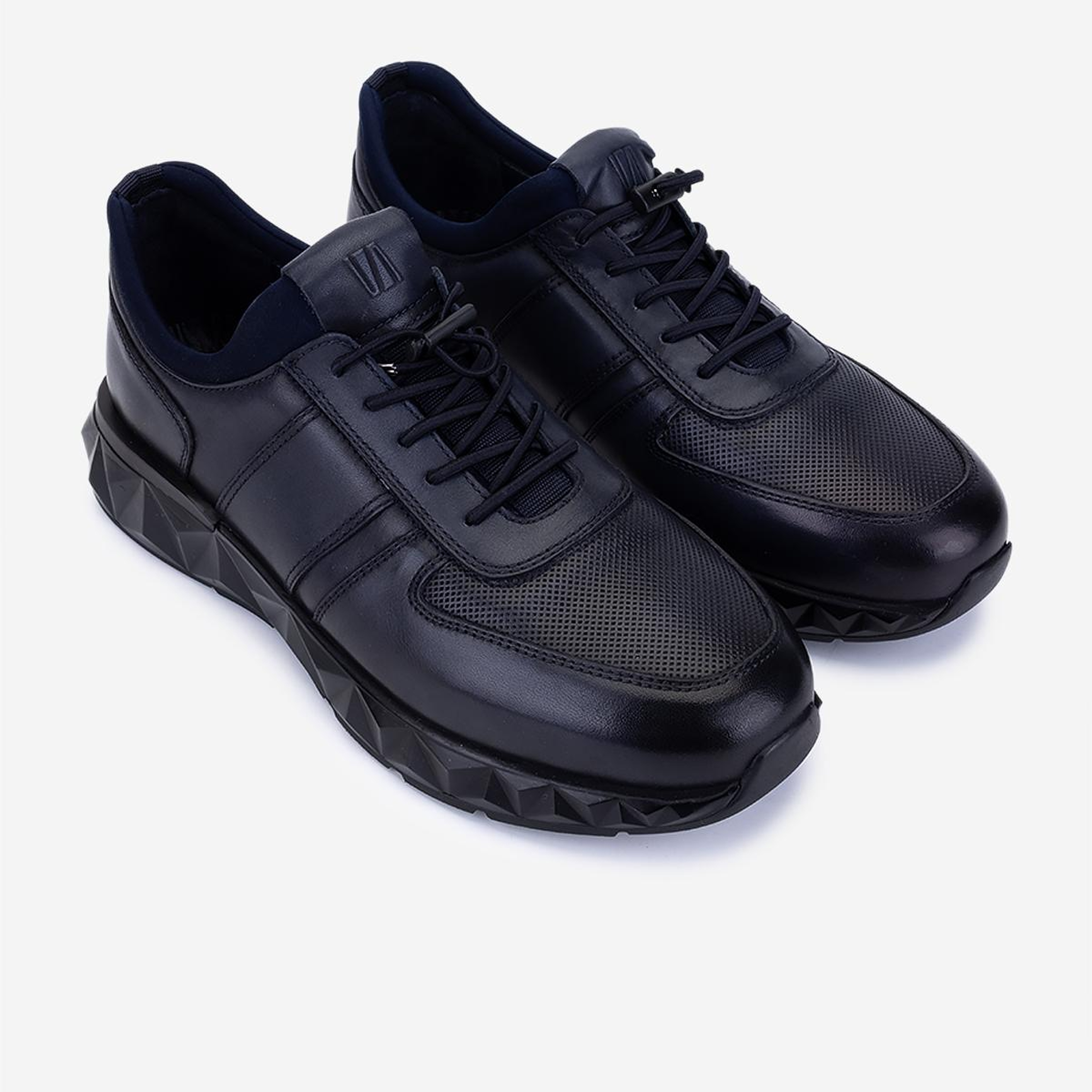 Valmenti Erkek Hakiki Deri Lacivert Sneakers & Spor Ayakkabı