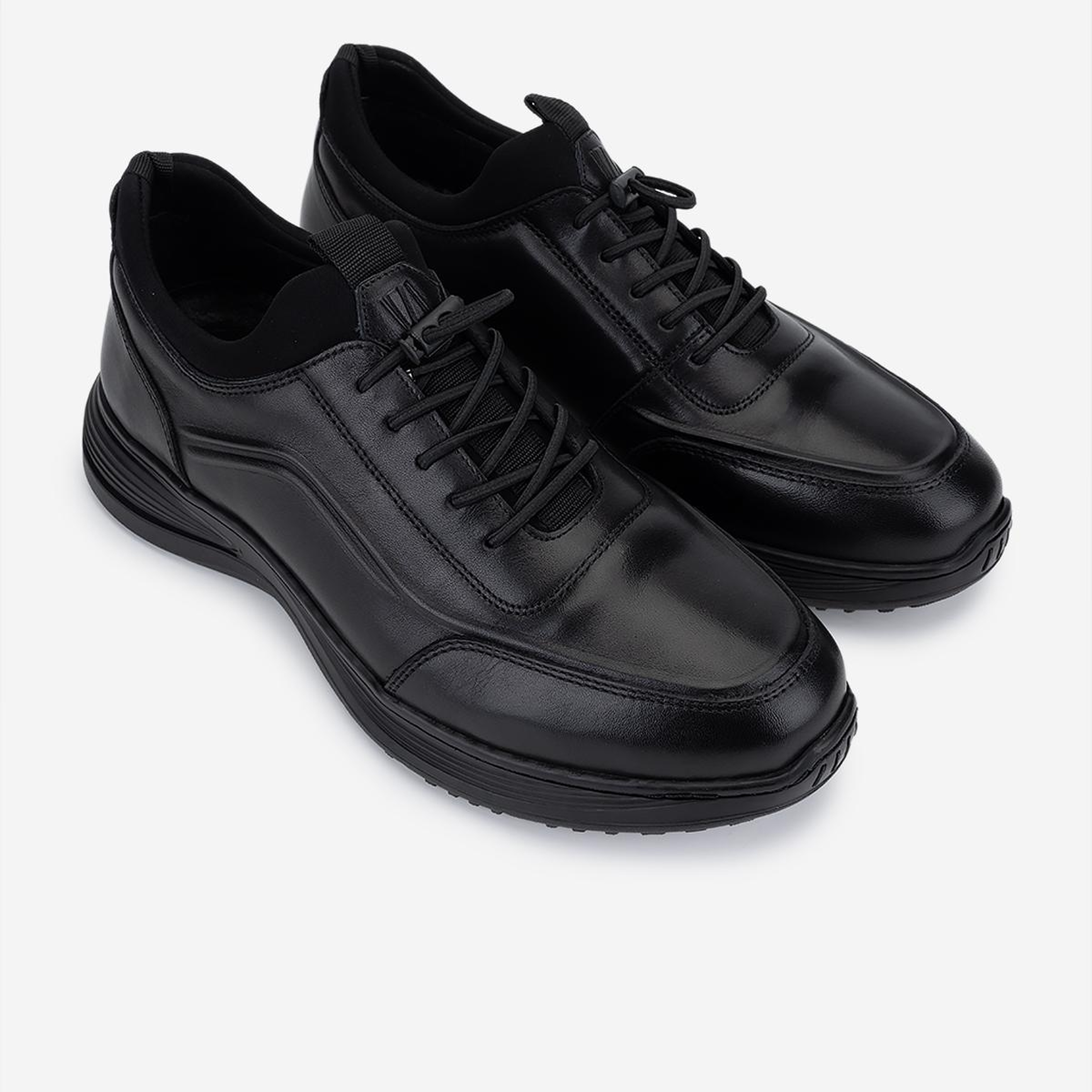 Valmenti Erkek Hakiki Deri Siyah Sneakers & Spor Ayakkabı