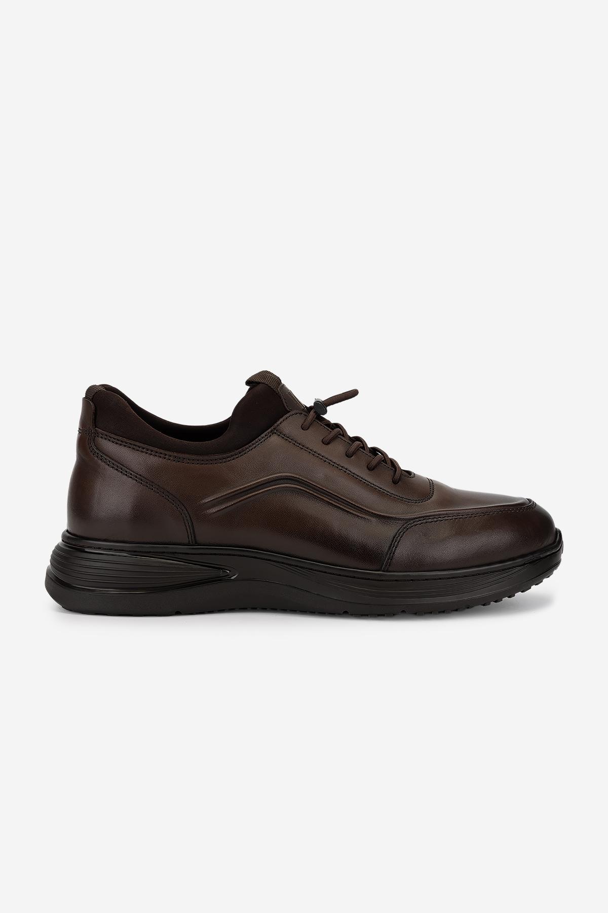 Valmenti Erkek Hakiki Deri Kahverengi Sneakers & Spor Ayakkabı