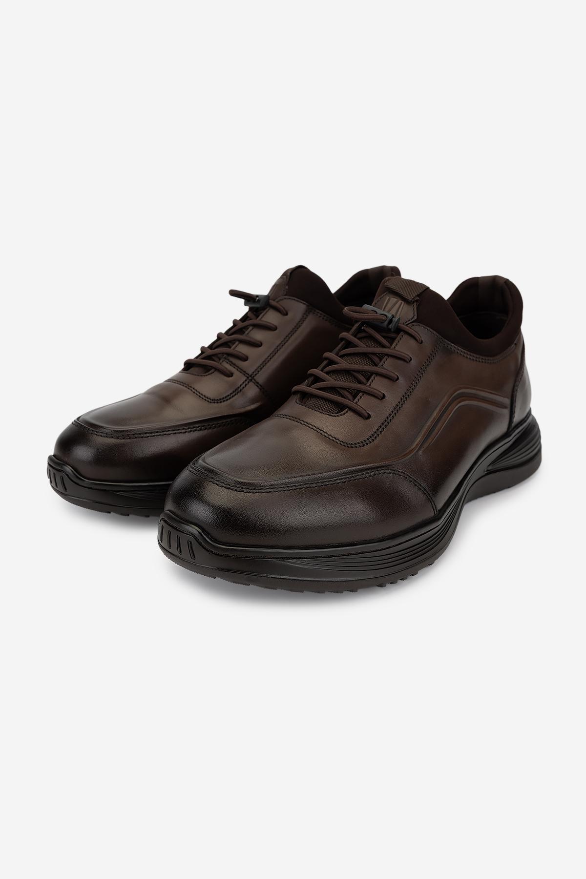 Valmenti Erkek Hakiki Deri Kahverengi Sneakers & Spor Ayakkabı