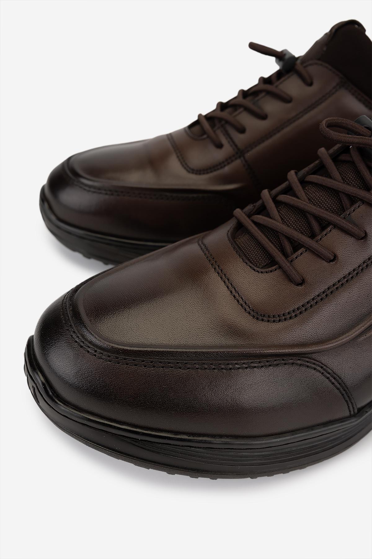 Valmenti Erkek Hakiki Deri Kahverengi Sneakers & Spor Ayakkabı