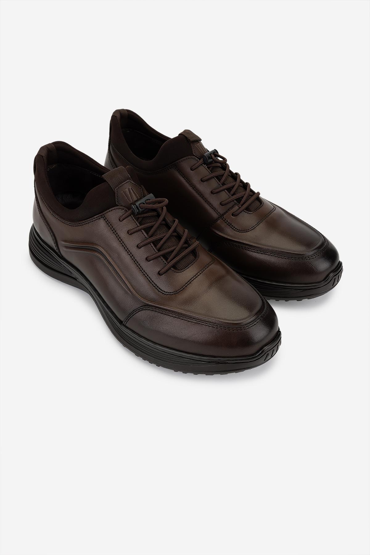 Valmenti Erkek Hakiki Deri Kahverengi Sneakers & Spor Ayakkabı