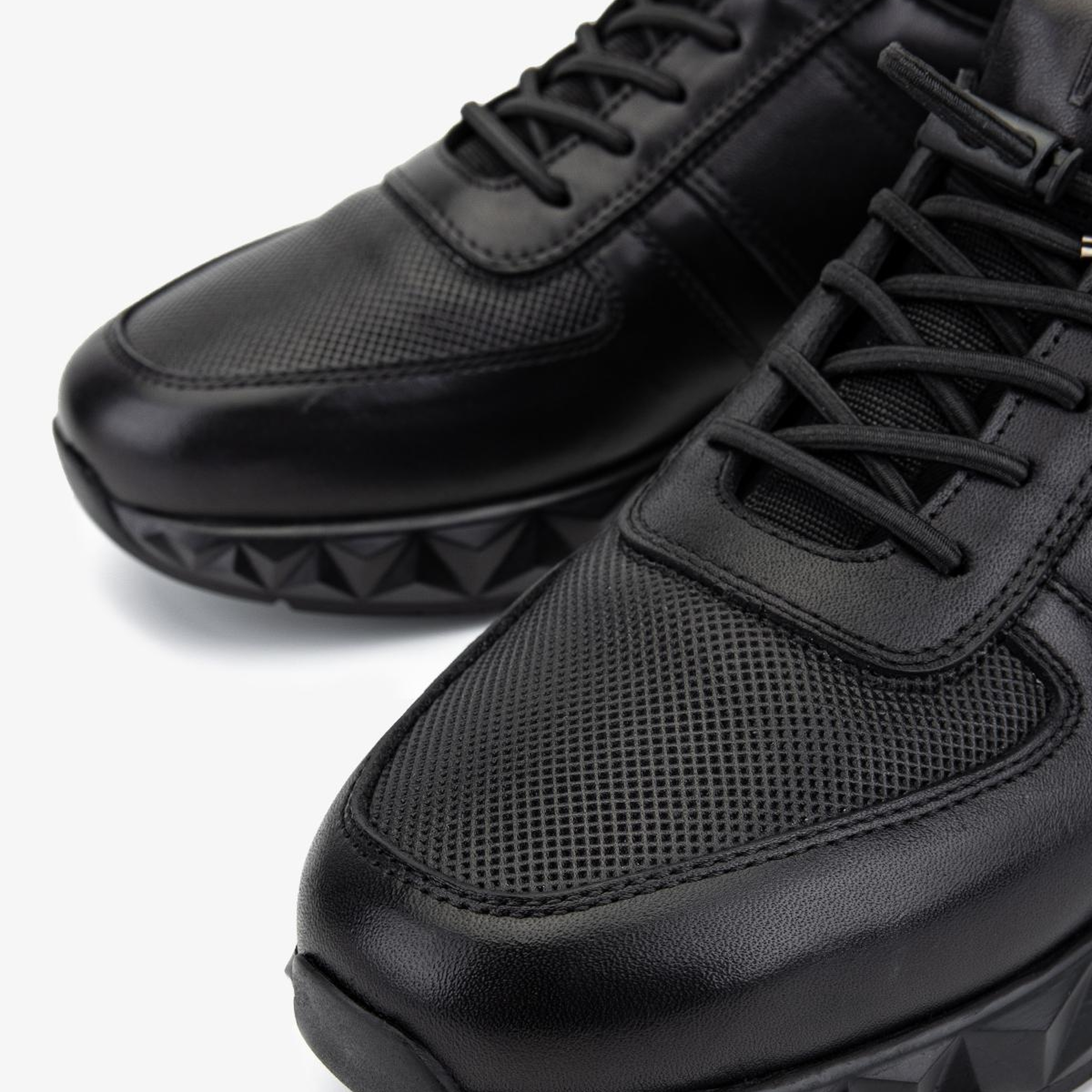 Valmenti Erkek Hakiki Deri Siyah Sneakers & Spor Ayakkabı