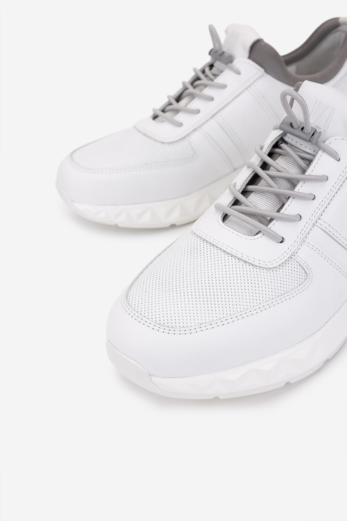 Valmenti Erkek Hakiki Deri Beyaz Sneakers & Spor Ayakkabı