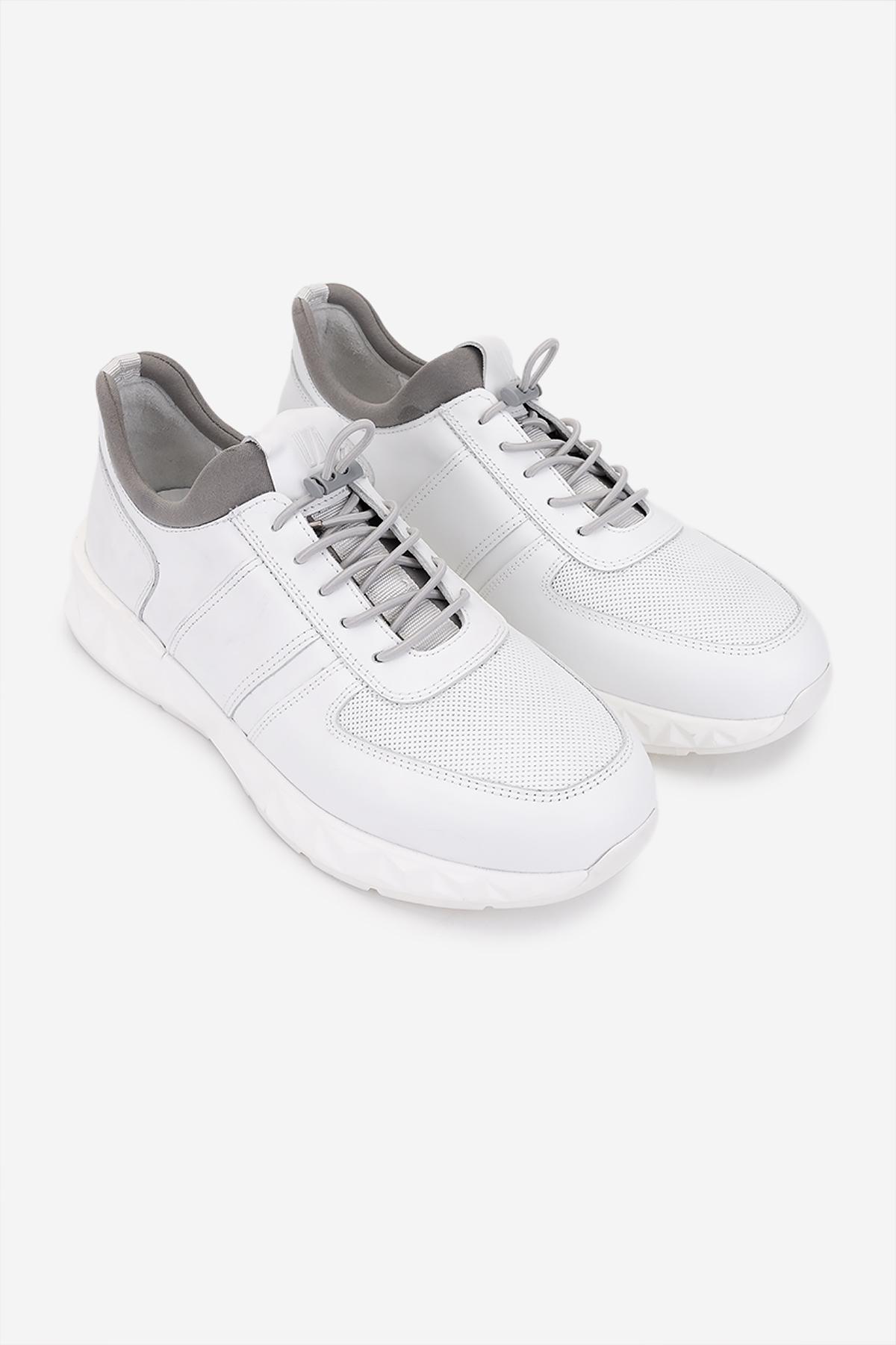 Valmenti Erkek Hakiki Deri Beyaz Sneakers & Spor Ayakkabı