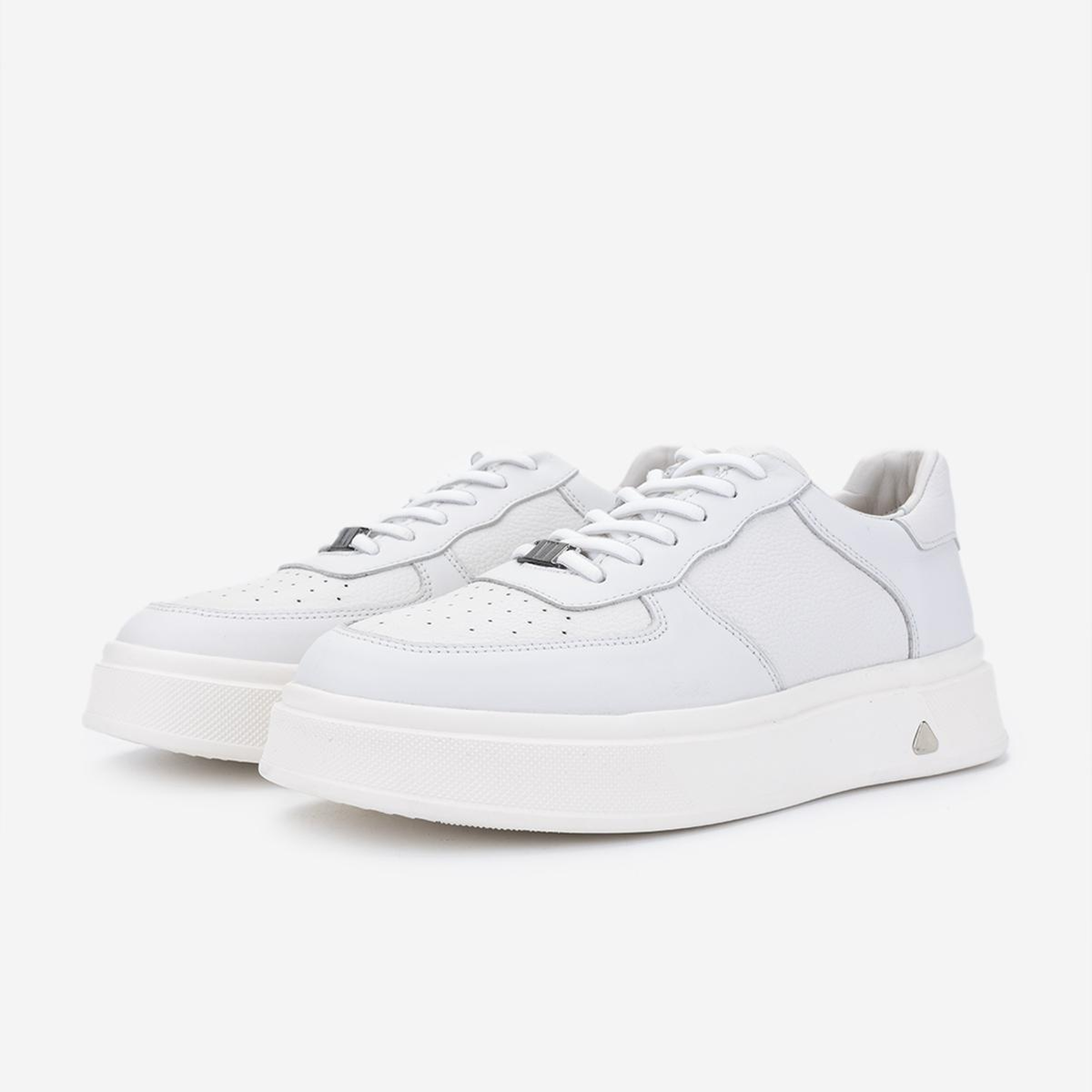 Valmenti Erkek Hakiki Deri Beyaz Sneakers & Spor Ayakkabı