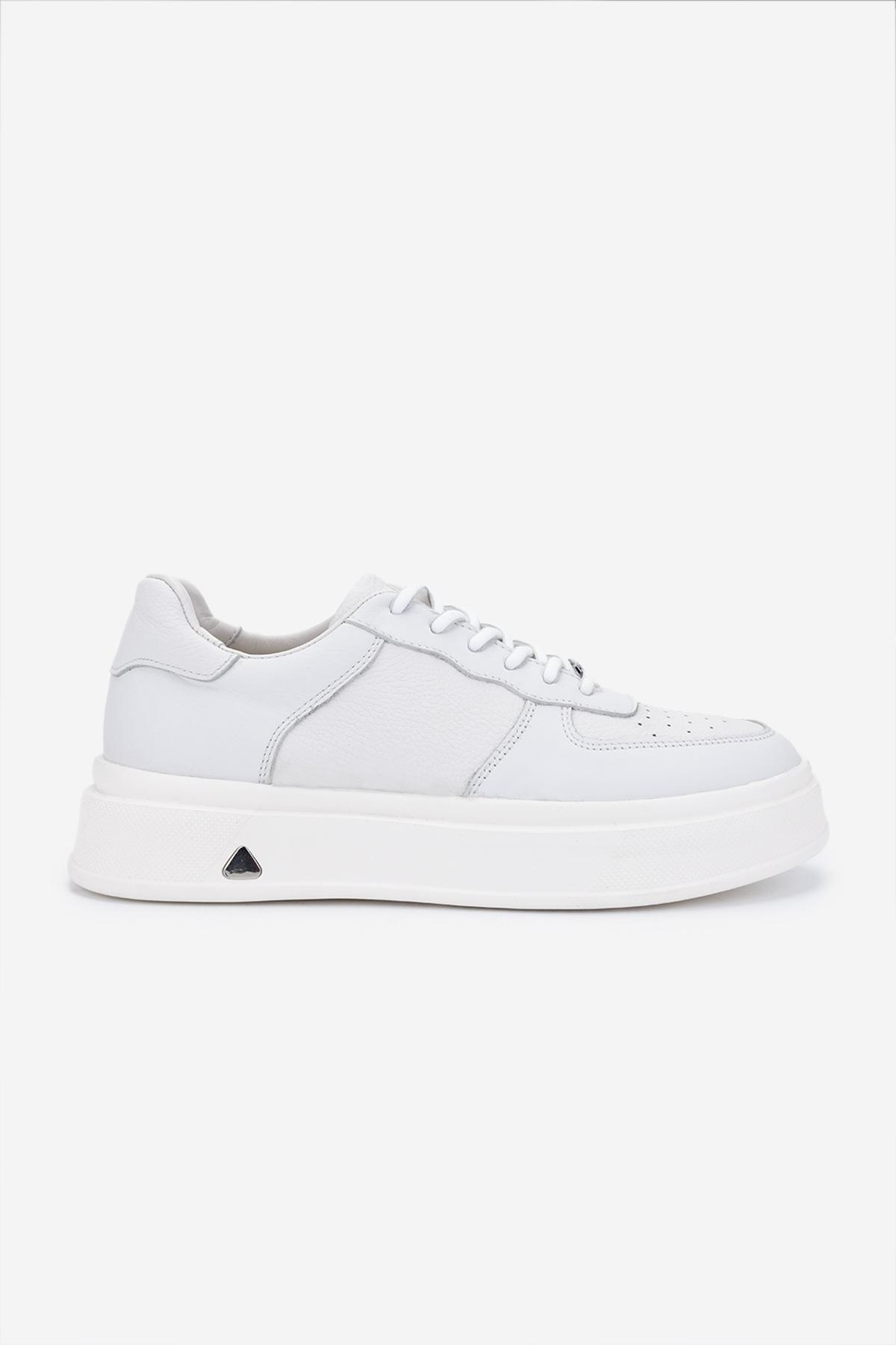 Valmenti Erkek Hakiki Deri Beyaz Sneakers & Spor Ayakkabı