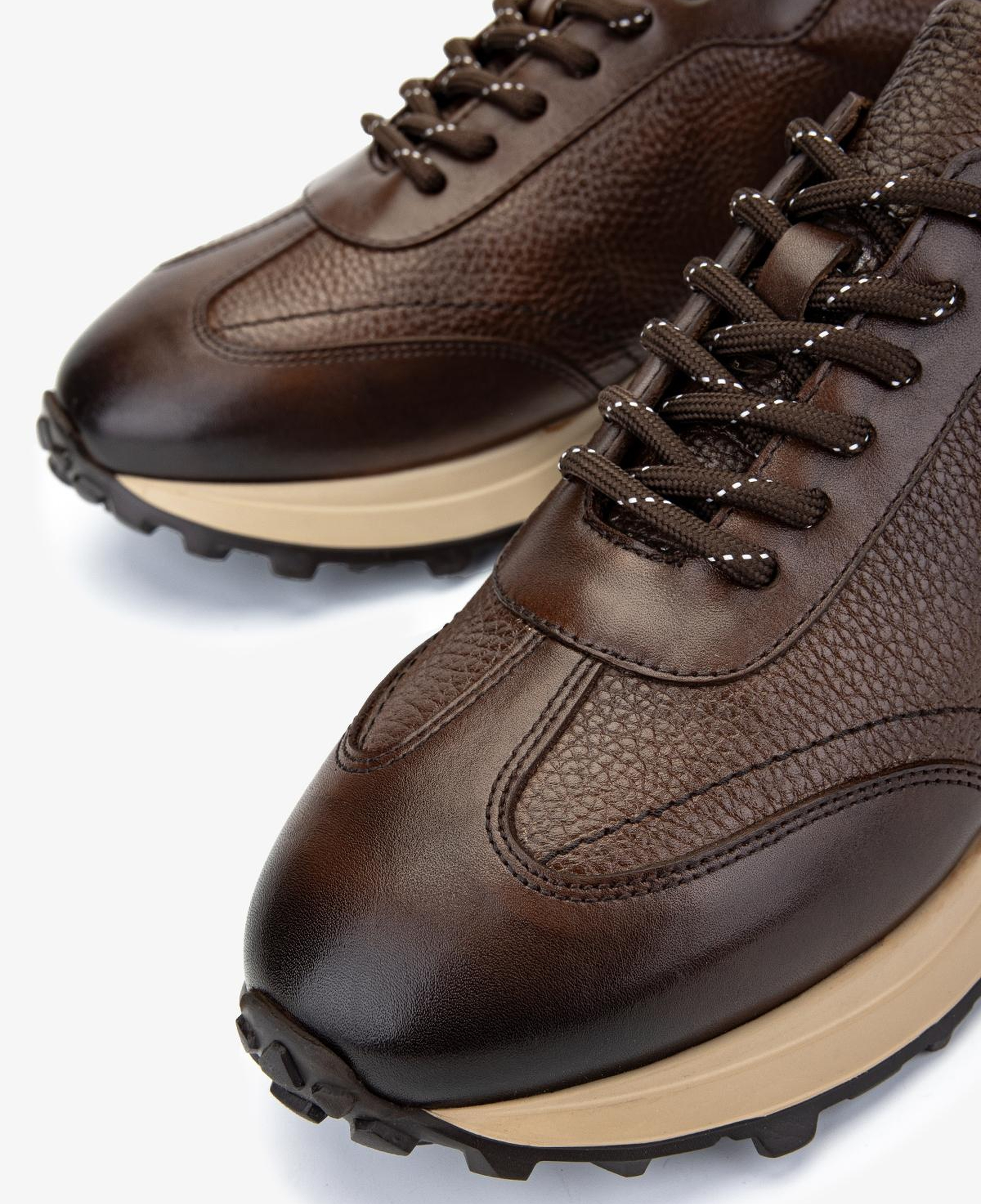 Valmenti Erkek Hakiki Deri Kahverengi Sneakers & Spor Ayakkabı