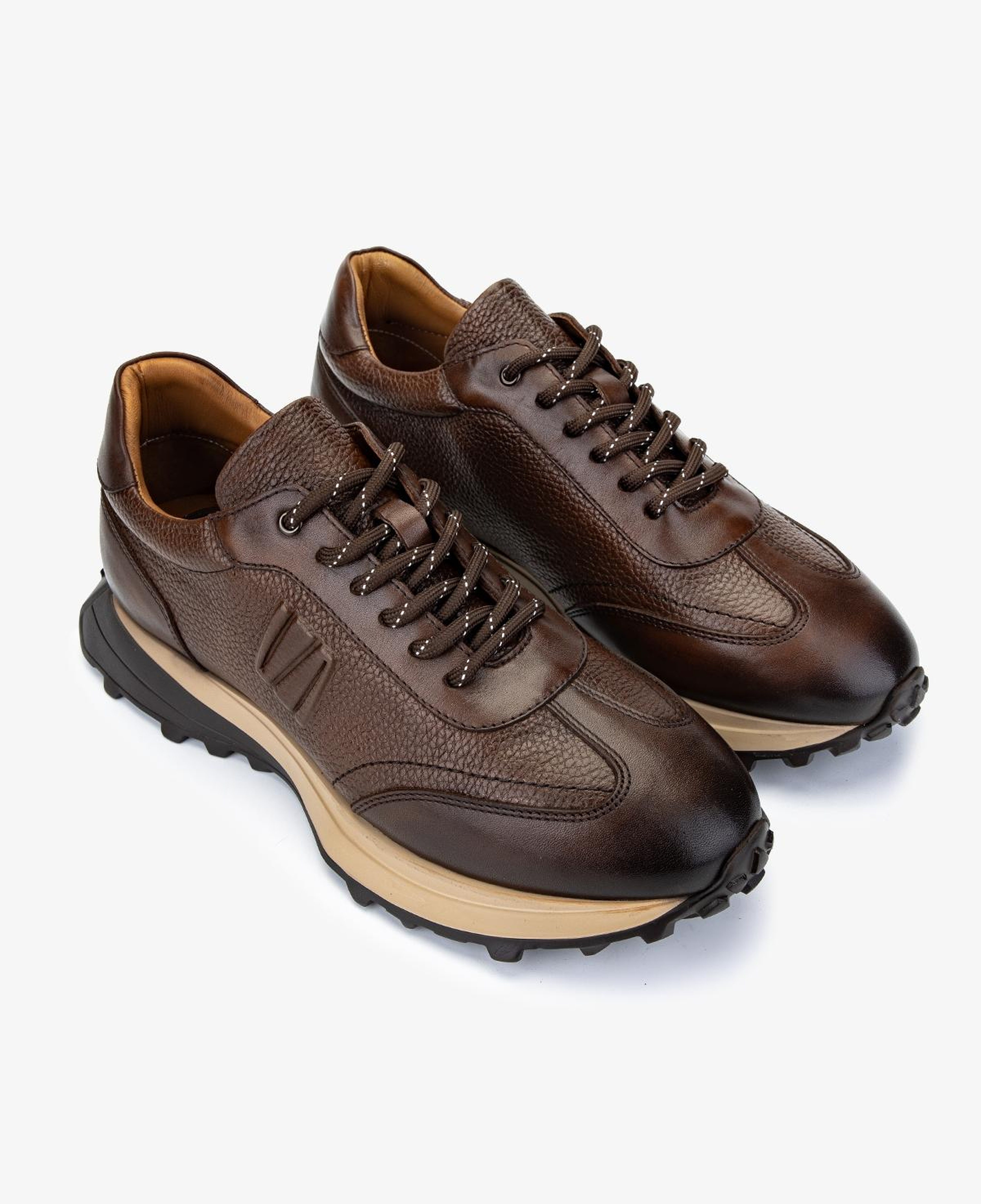 Valmenti Erkek Hakiki Deri Kahverengi Sneakers & Spor Ayakkabı