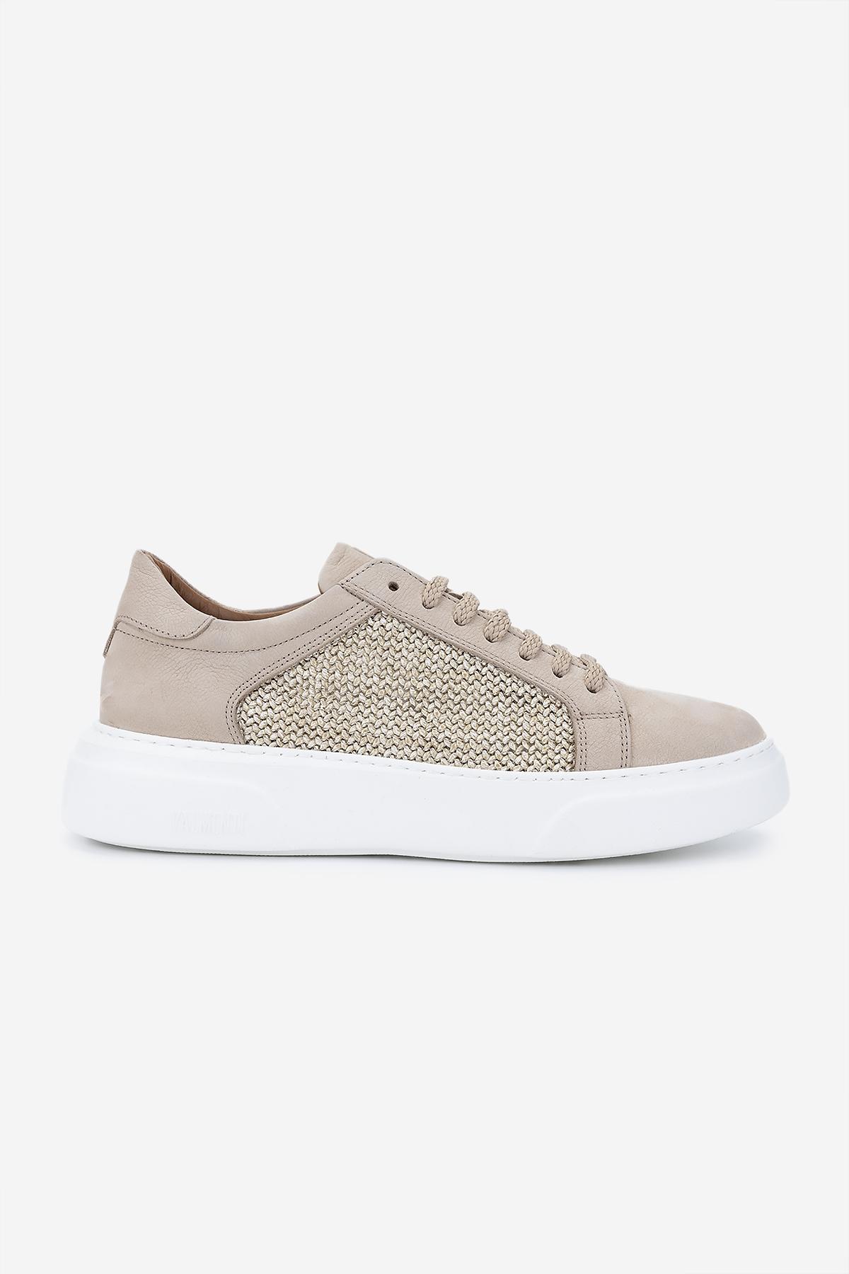 Valmenti Erkek Hakiki Deri Bej Sneakers & Spor Ayakkabı