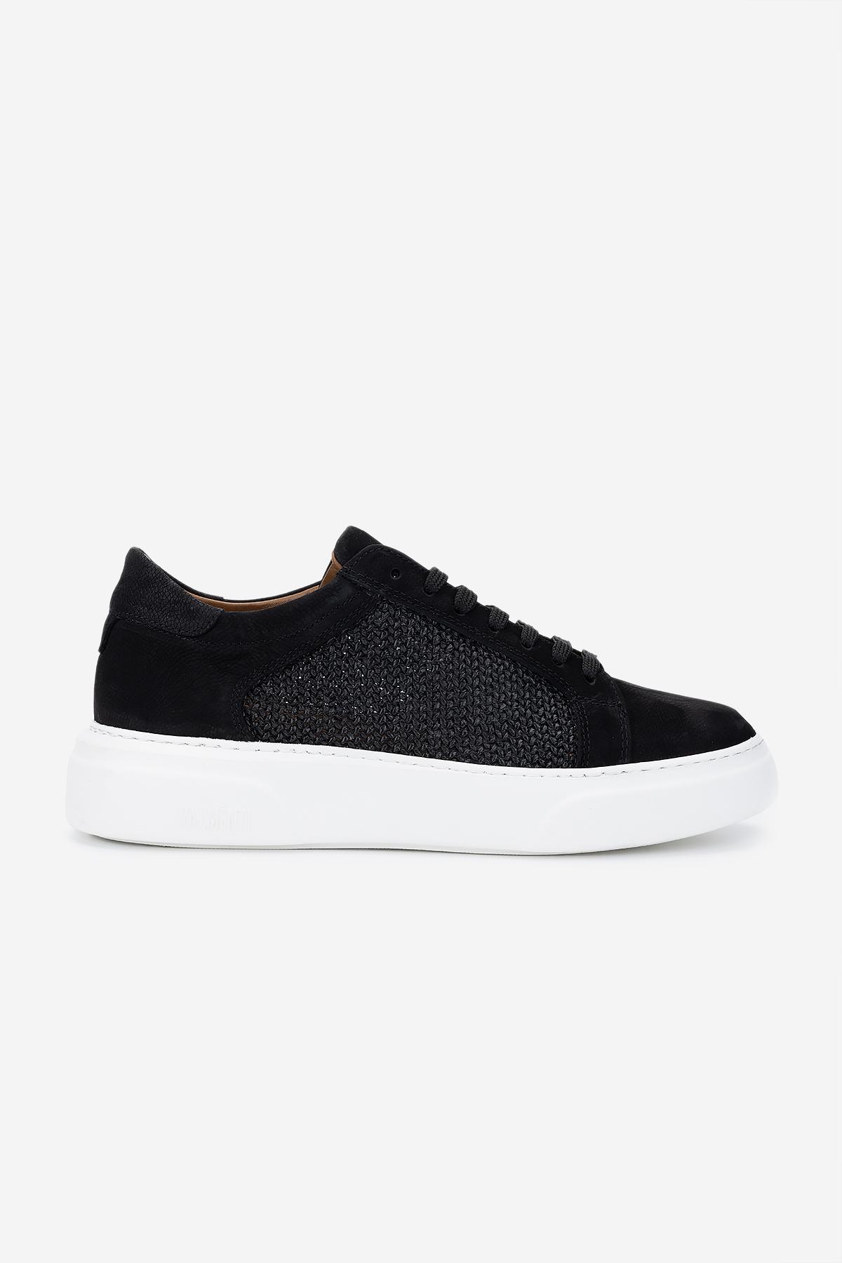 Valmenti Erkek Hakiki Deri Siyah Sneakers & Spor Ayakkabı