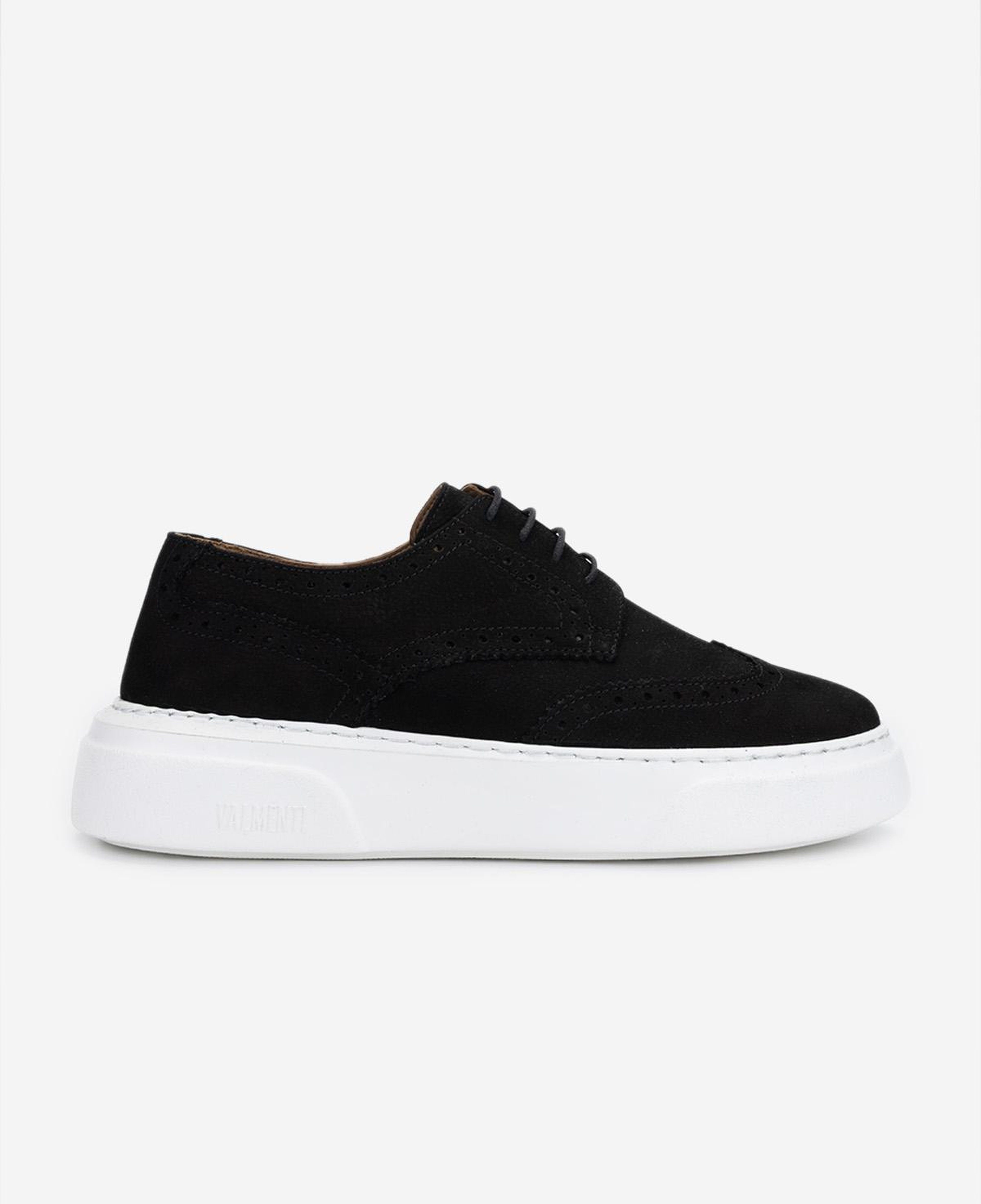 Valmenti Erkek Hakiki Deri Siyah Nubuk Sneakers & Spor Ayakkabı
