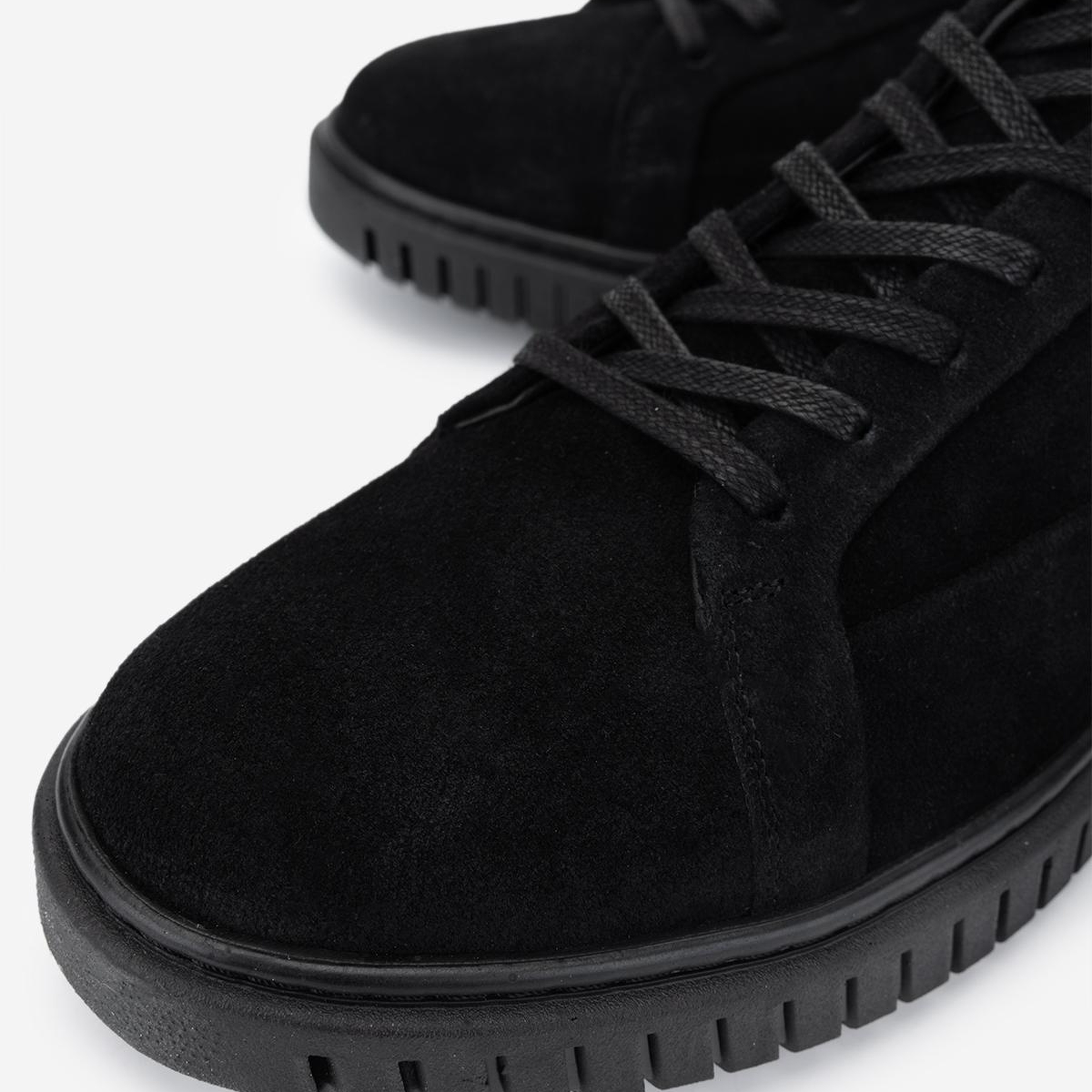 Valmenti Erkek Hakiki Deri Siyah Süet Sneakers & Spor Ayakkabı