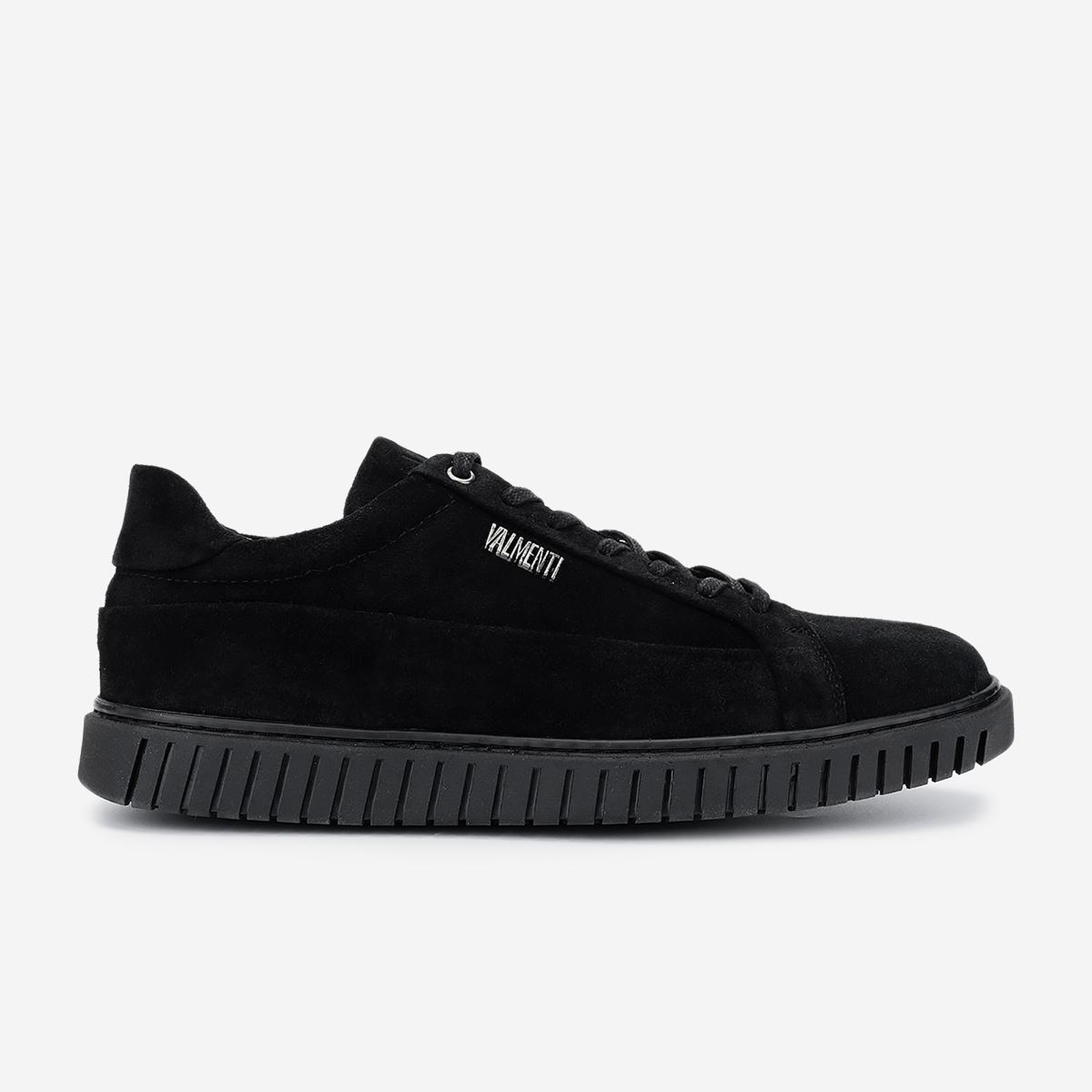 Valmenti Erkek Hakiki Deri Siyah Süet Sneakers & Spor Ayakkabı