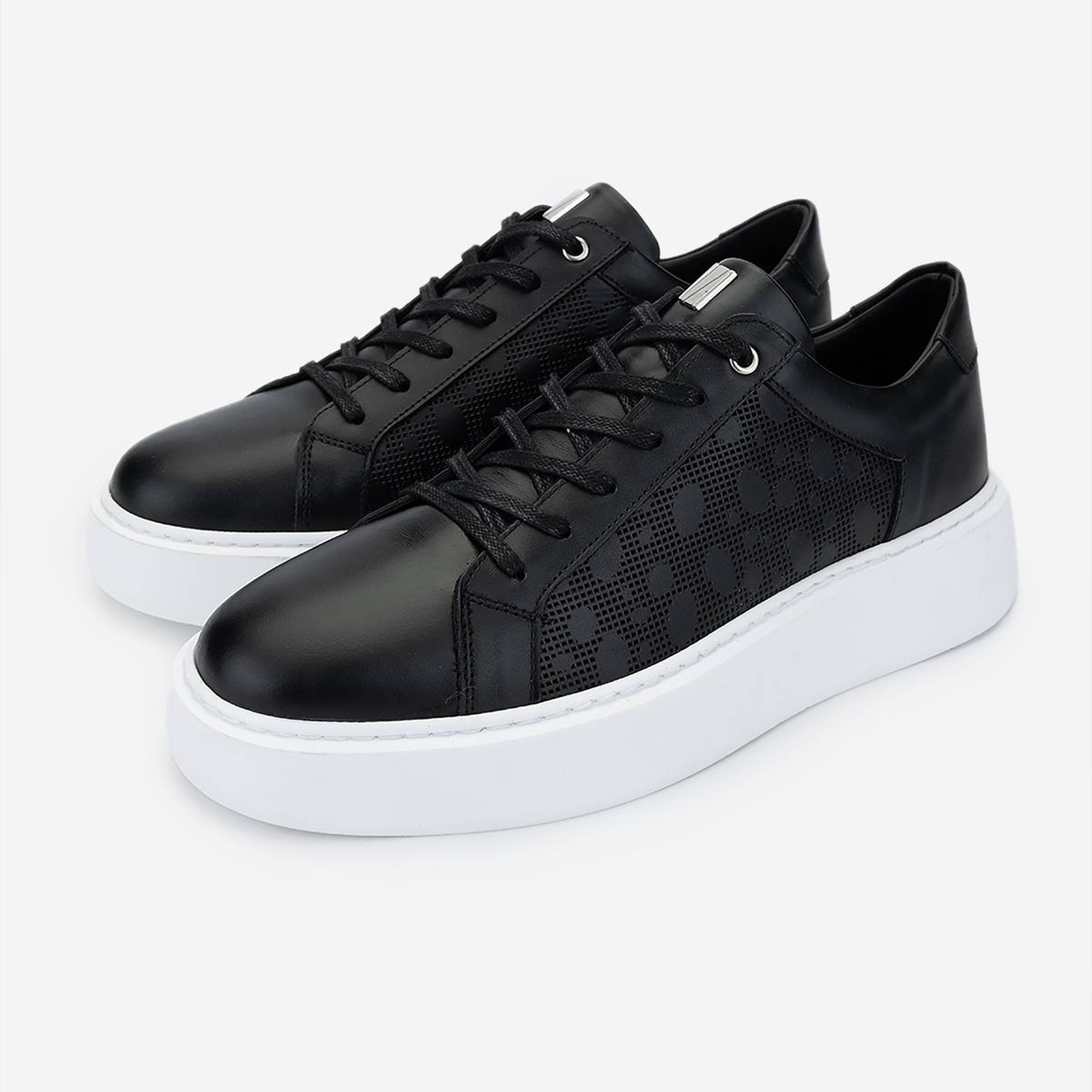 Valmenti Erkek Hakiki Deri Siyah Sneakers & Spor Ayakkabı