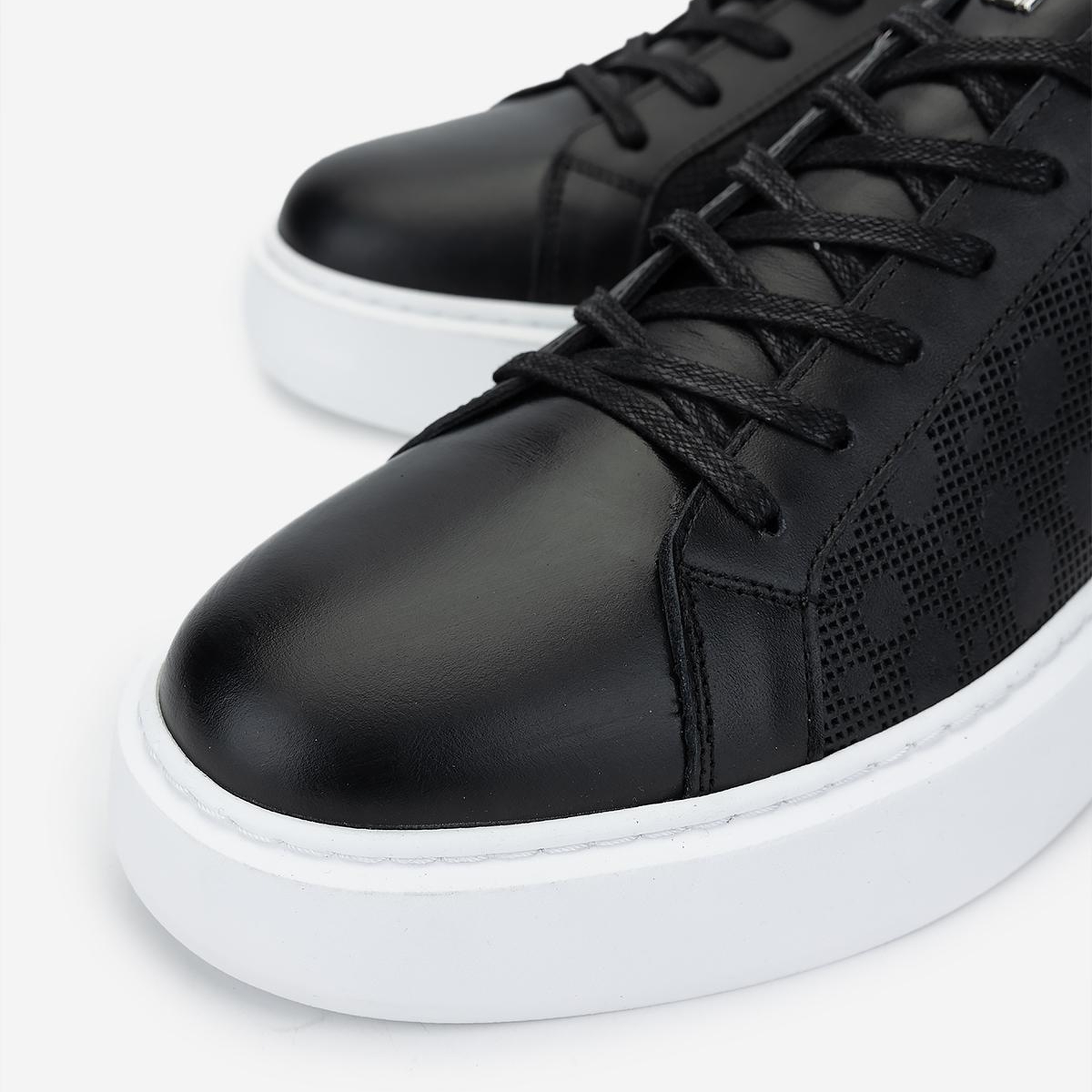 Valmenti Erkek Hakiki Deri Siyah Sneakers & Spor Ayakkabı