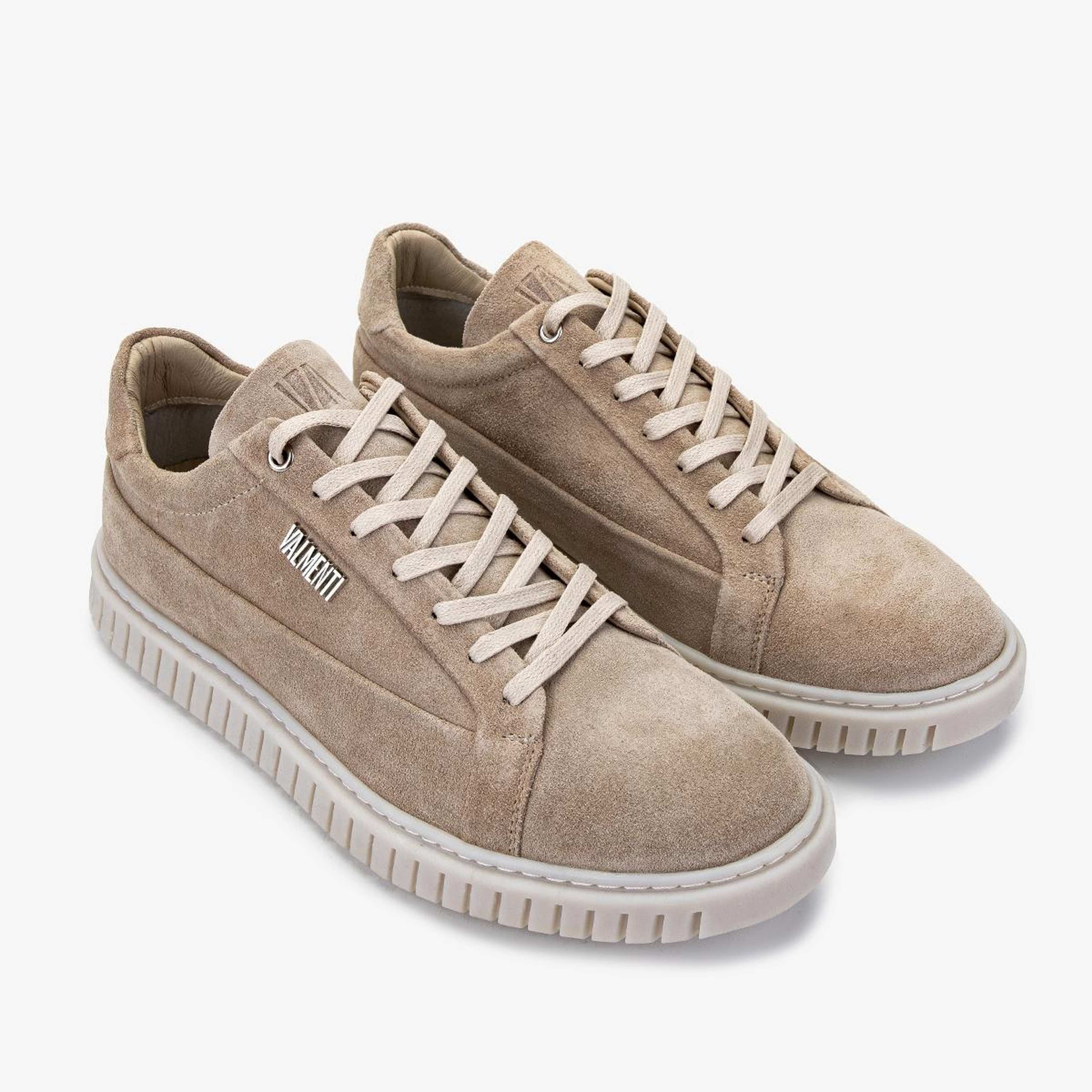 Valmenti Erkek Hakiki Deri Bej Süet Sneakers & Spor Ayakkabı