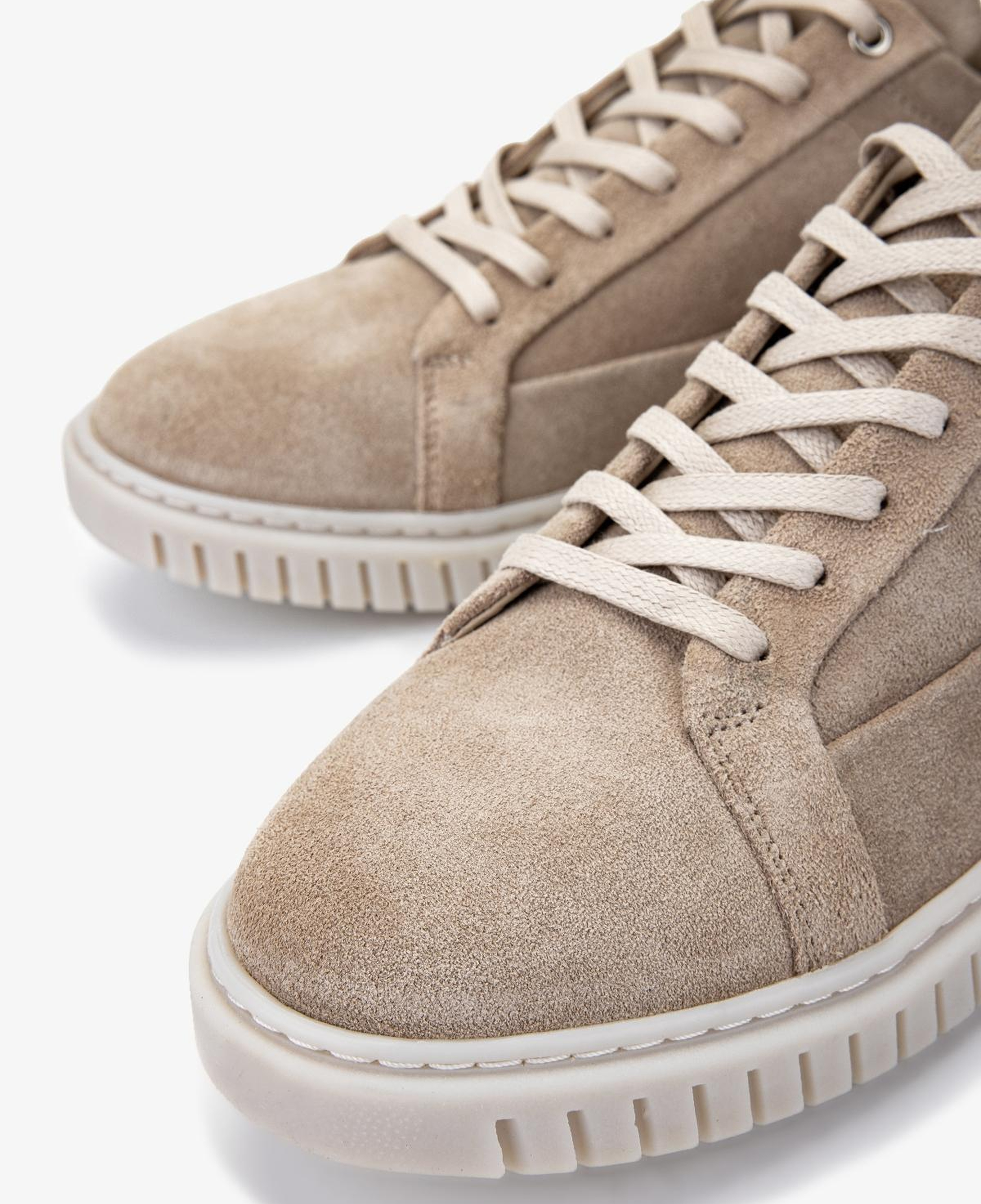 Valmenti Erkek Hakiki Deri Bej Süet Sneakers & Spor Ayakkabı