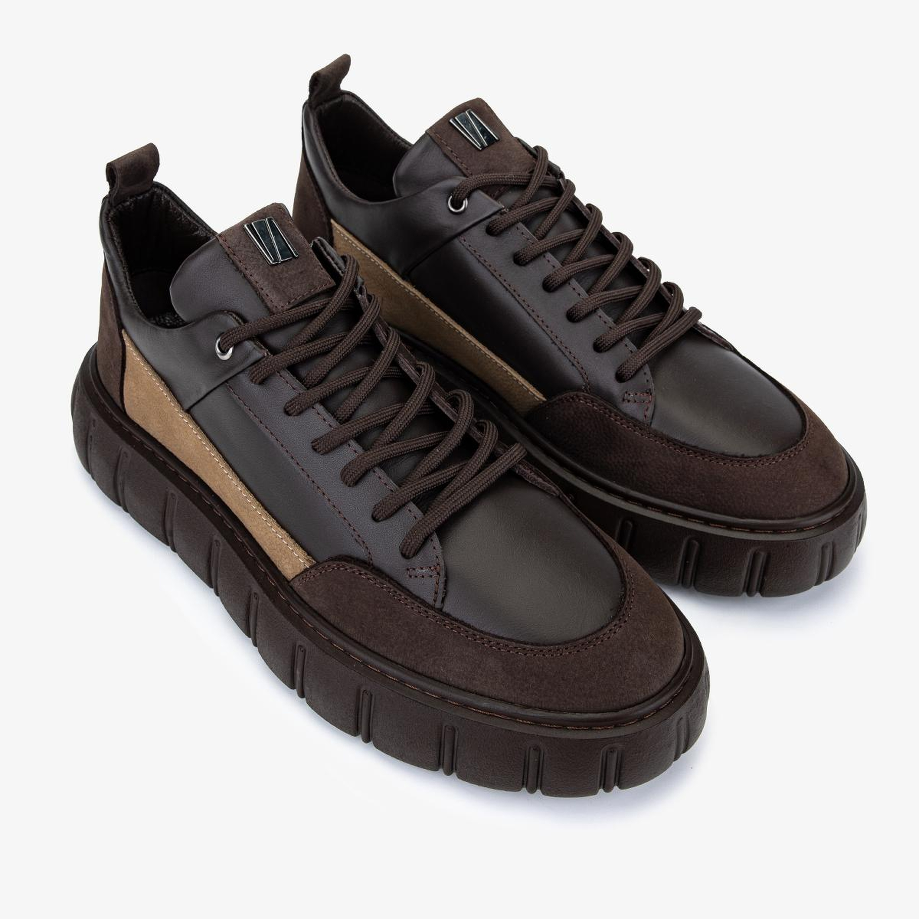 Valmenti Erkek Hakiki Deri Kahverengi Sneakers & Spor Ayakkabı