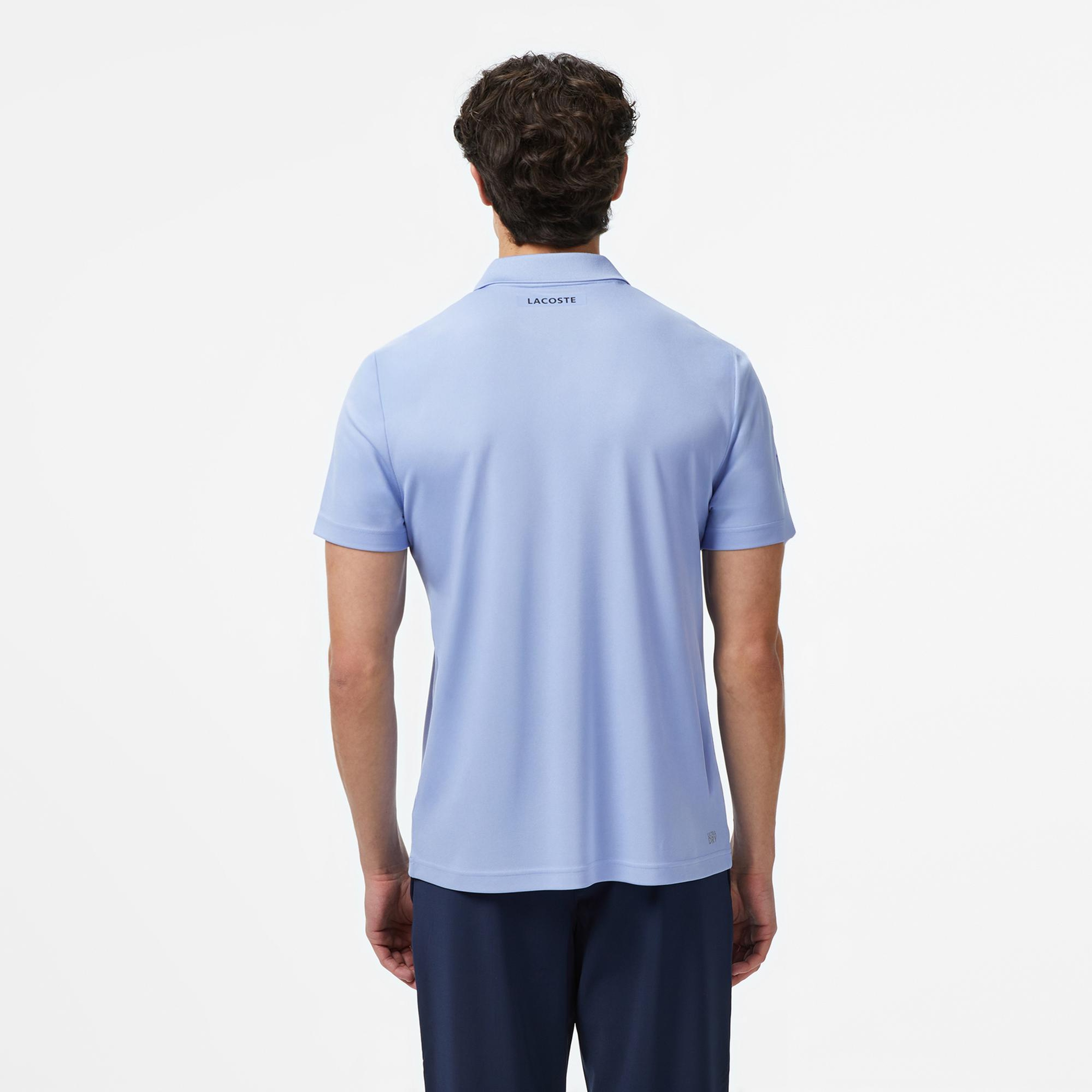 Lacoste Erkek Slim Fit Baskılı Mavi Polo