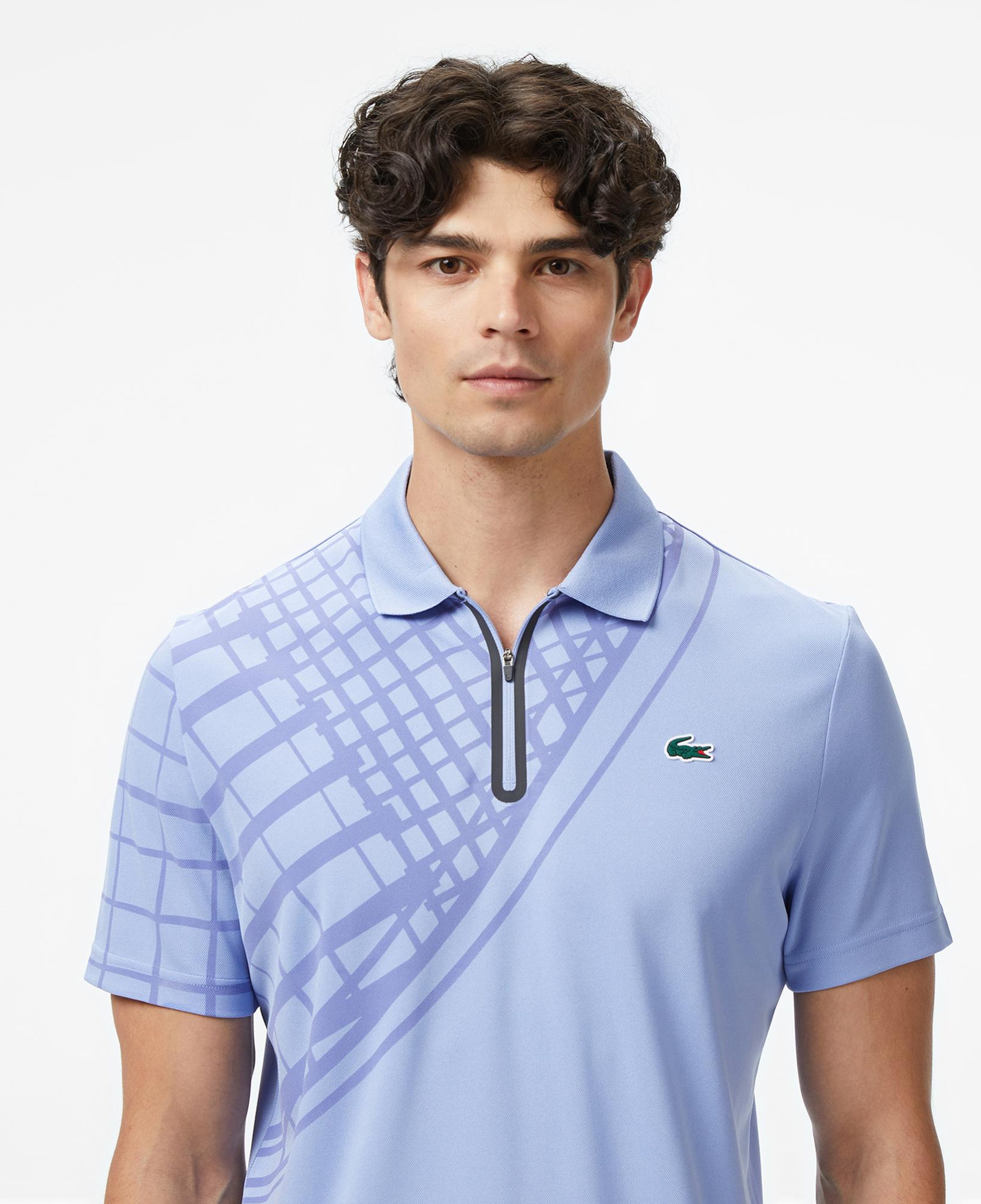 Lacoste Erkek Slim Fit Baskılı Mavi Polo