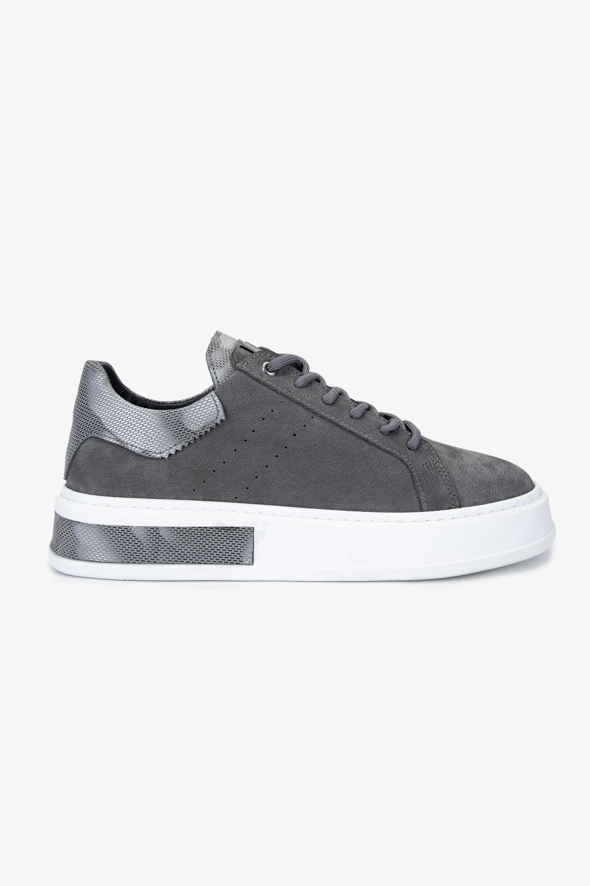 Valmenti Erkek Hakiki Deri Gri Sneakers & Spor Ayakkabı