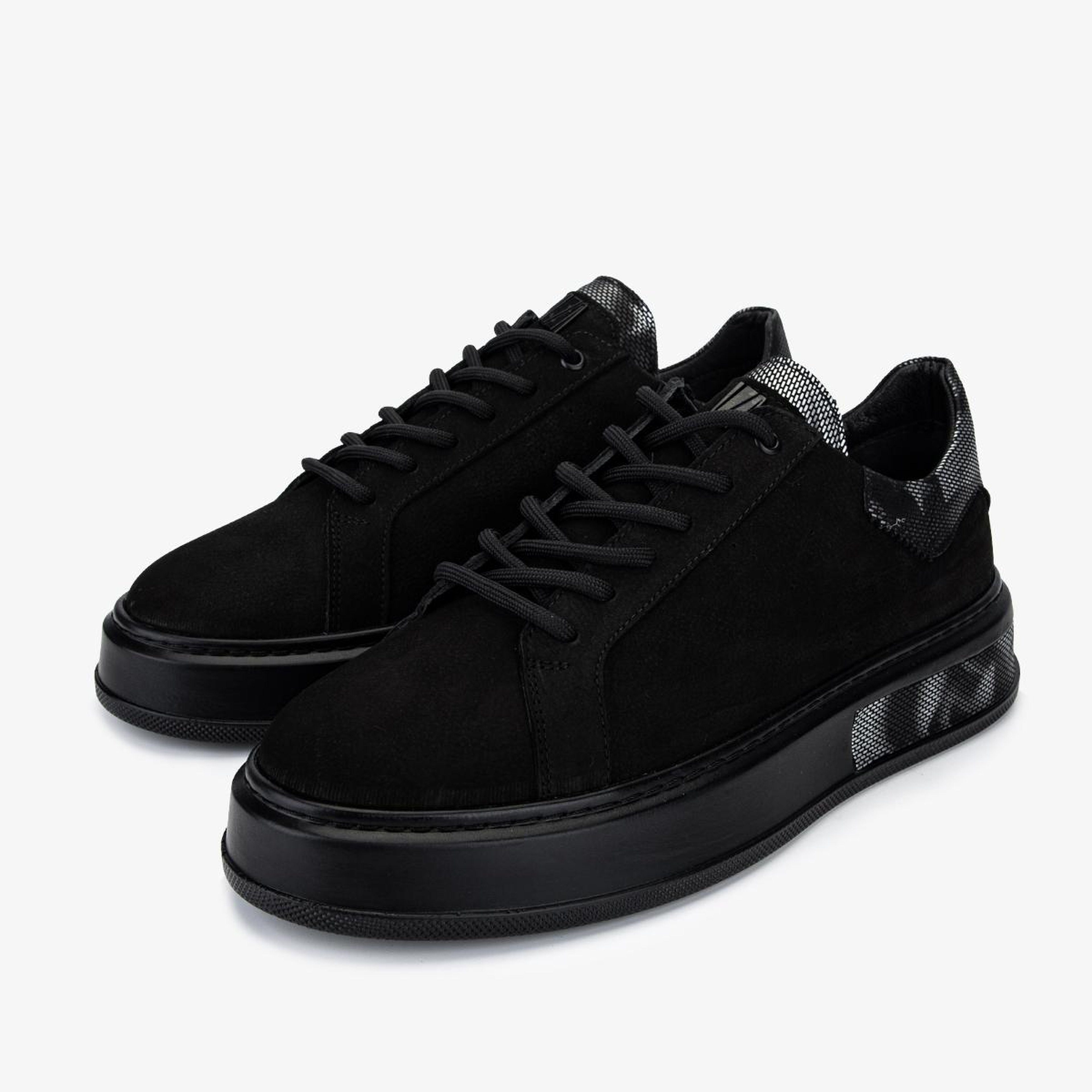 Valmenti Erkek Hakiki Deri Siyah Sneakers & Spor Ayakkabı