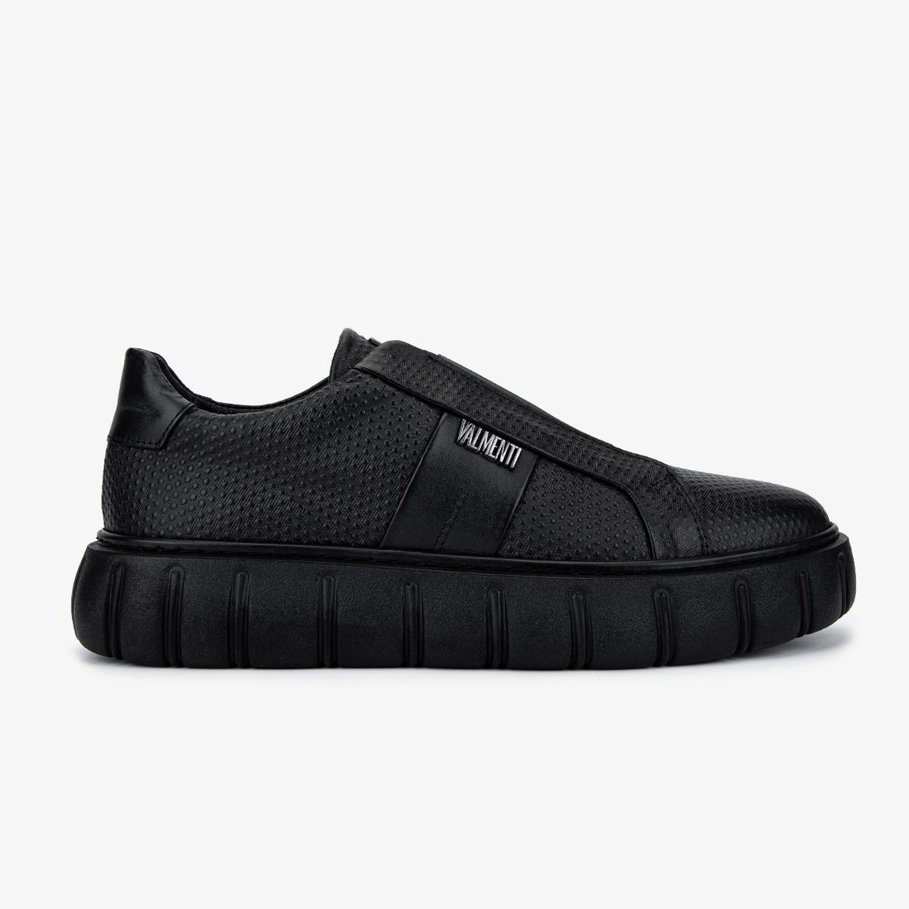 Valmenti Erkek Hakiki Deri Siyah Sneakers & Spor Ayakkabı