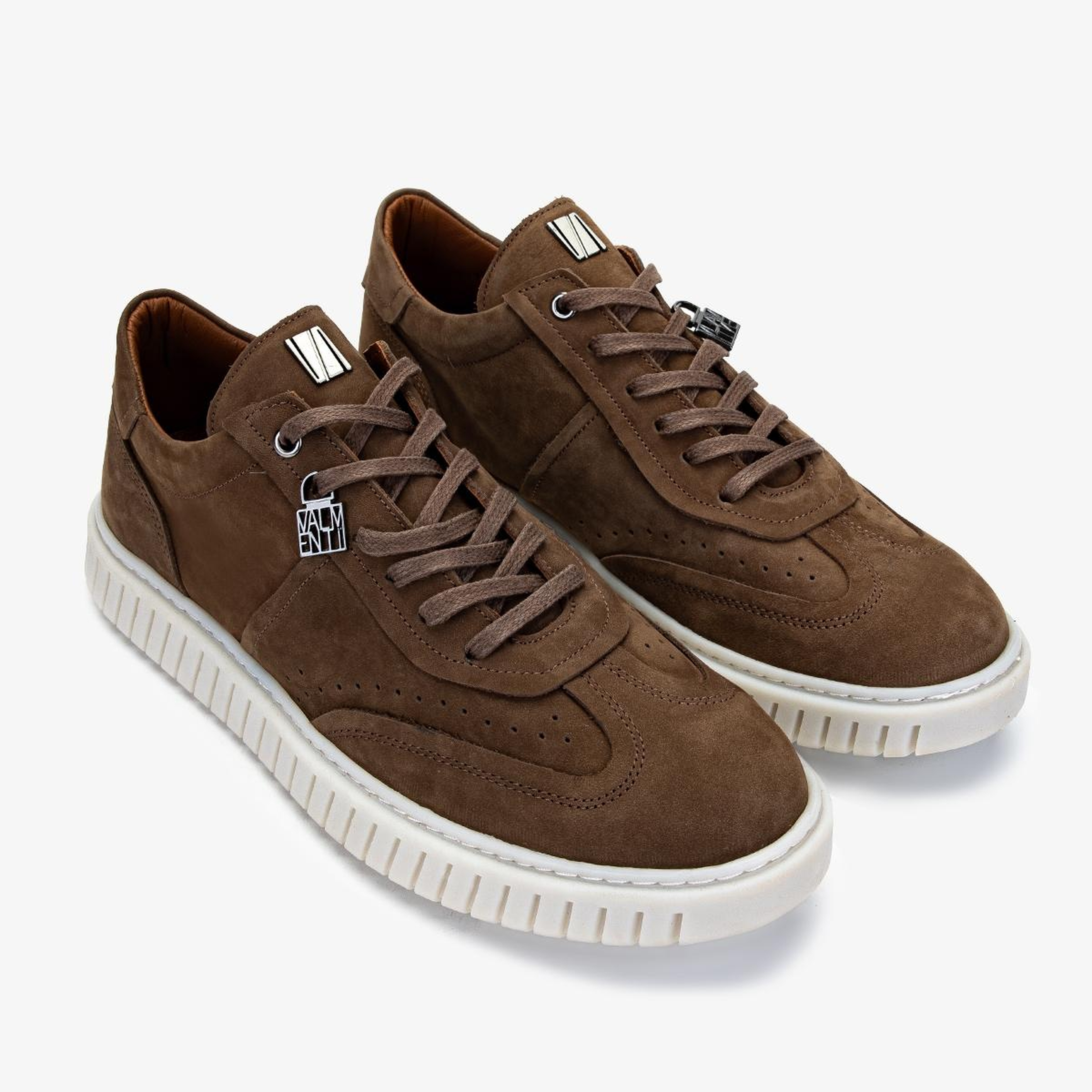 Valmenti Erkek Hakiki Deri Kahverengi Nubuk Sneakers & Spor Ayakkabı