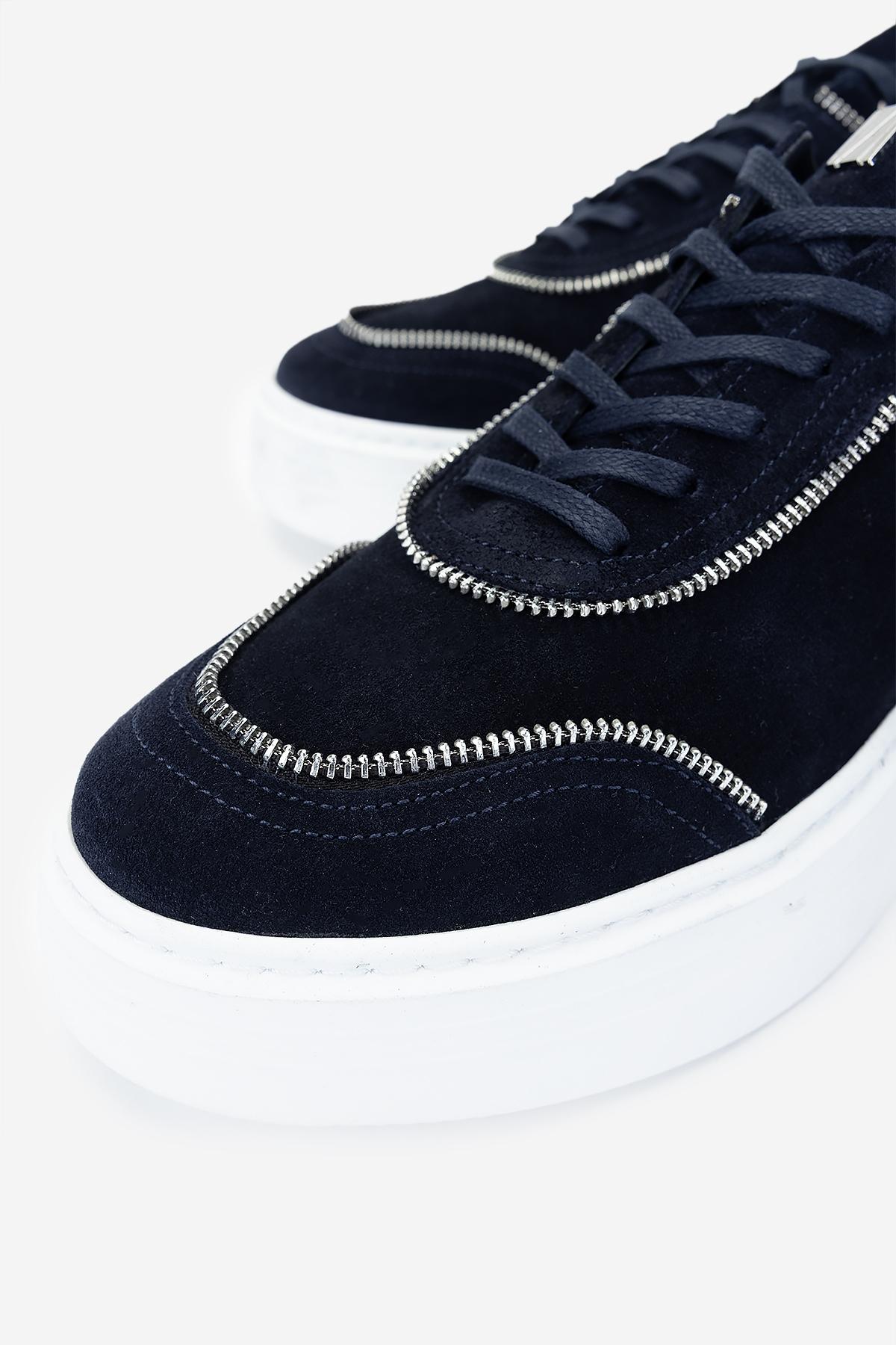 Valmenti Erkek Hakiki Deri Lacivert Süet Sneakers & Spor Ayakkabı