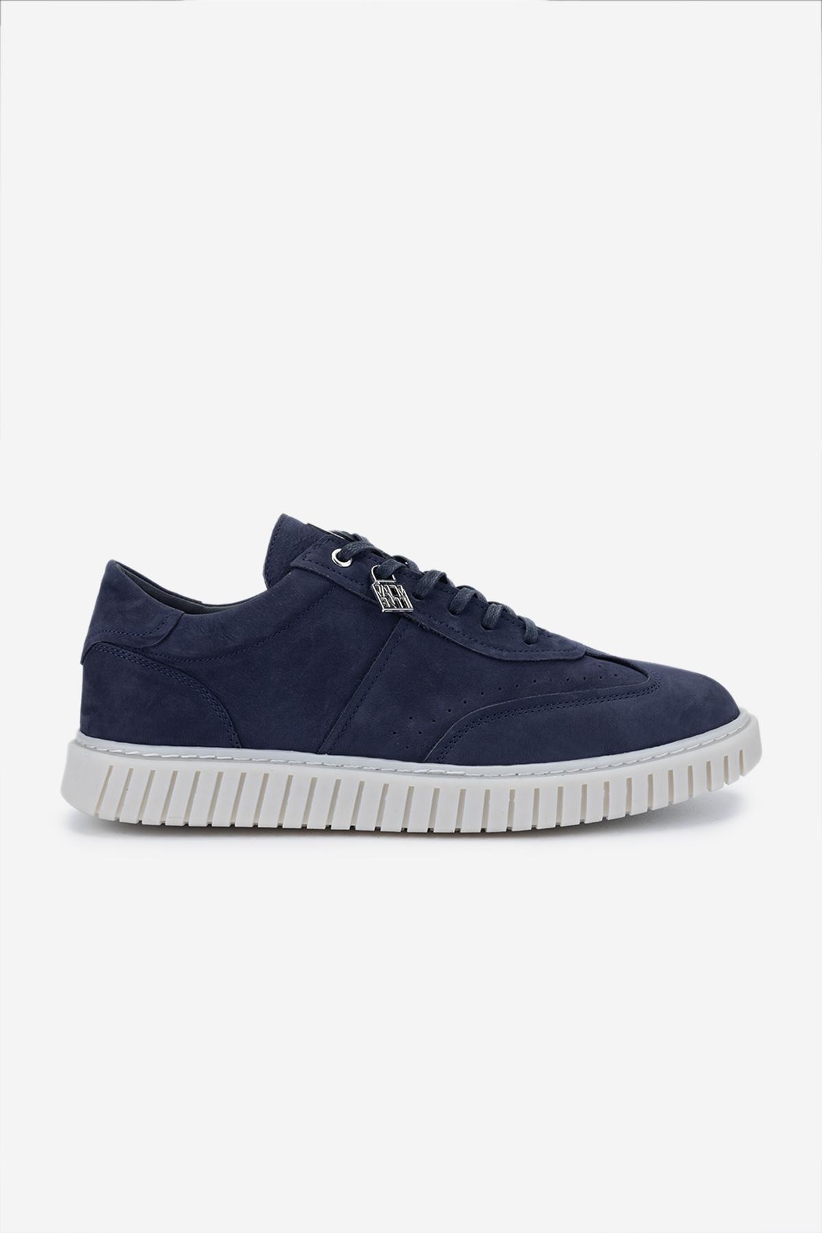 Valmenti Erkek Hakiki Deri Lacivert Nubuk Sneakers & Spor Ayakkabı