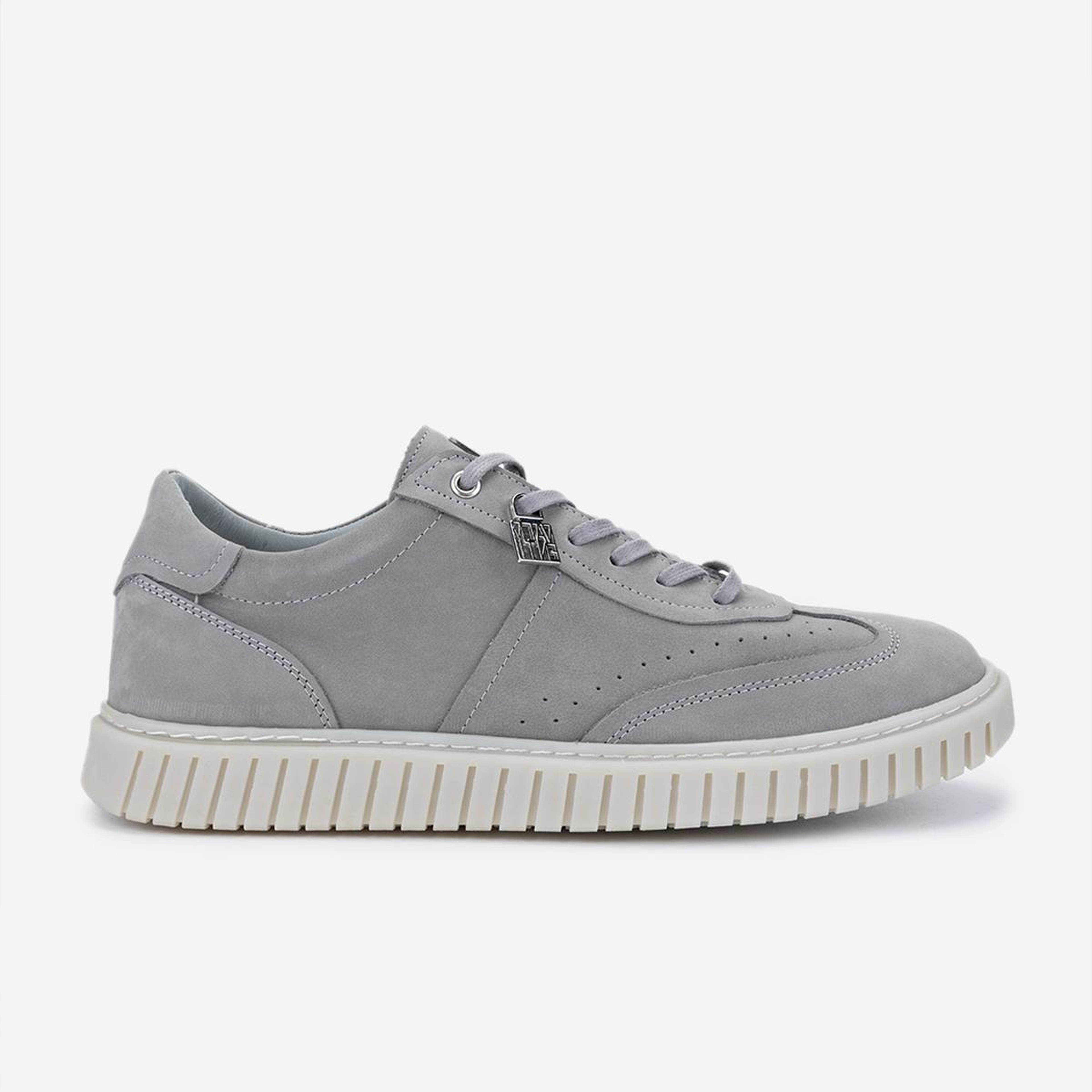Valmenti Erkek Hakiki Deri Gri Nubuk Sneakers & Spor Ayakkabı