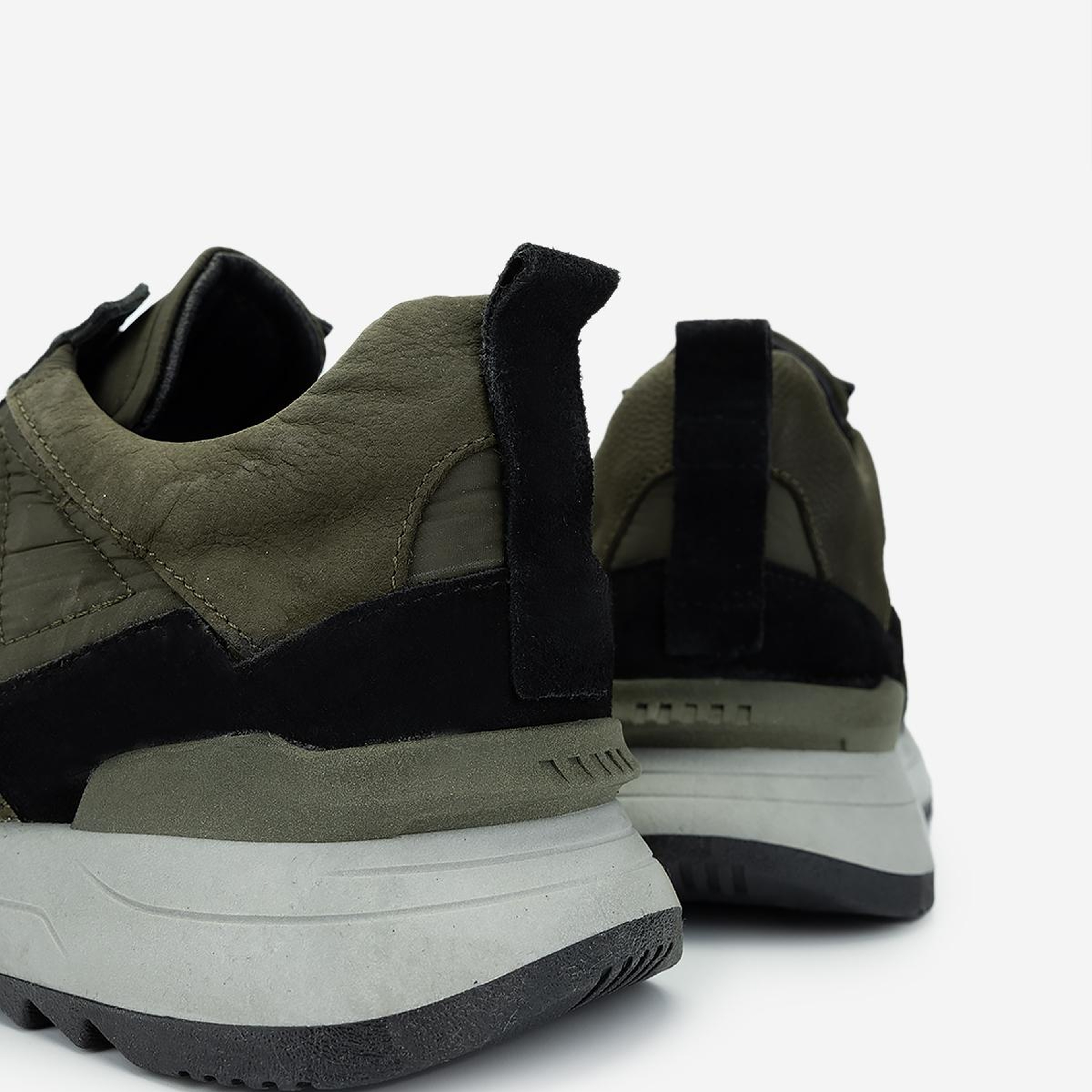 Valmenti Erkek Hakiki Deri Siyah/Haki Sneakers & Spor Ayakkabı