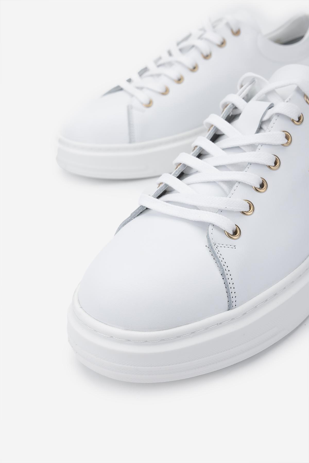 Valmenti Erkek Hakiki Deri Beyaz Sneakers & Spor Ayakkabı