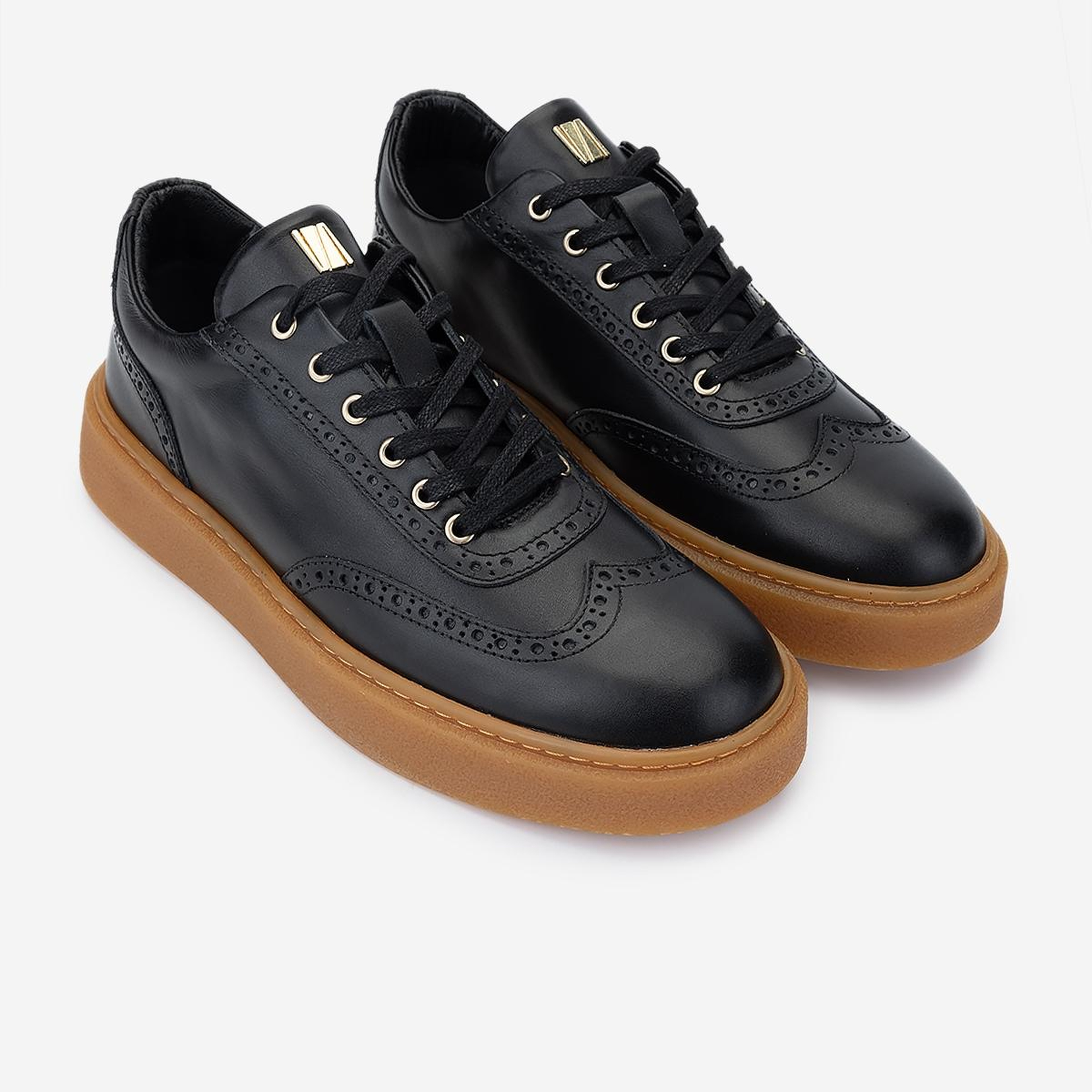 Valmenti Erkek Hakiki Deri Siyah Sneakers & Spor Ayakkabı