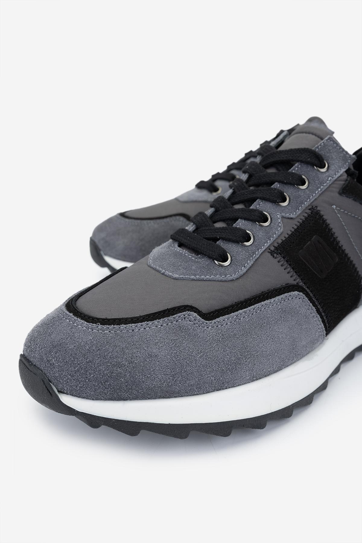 Valmenti Erkek Hakiki Deri Gri Sneakers & Spor Ayakkabı