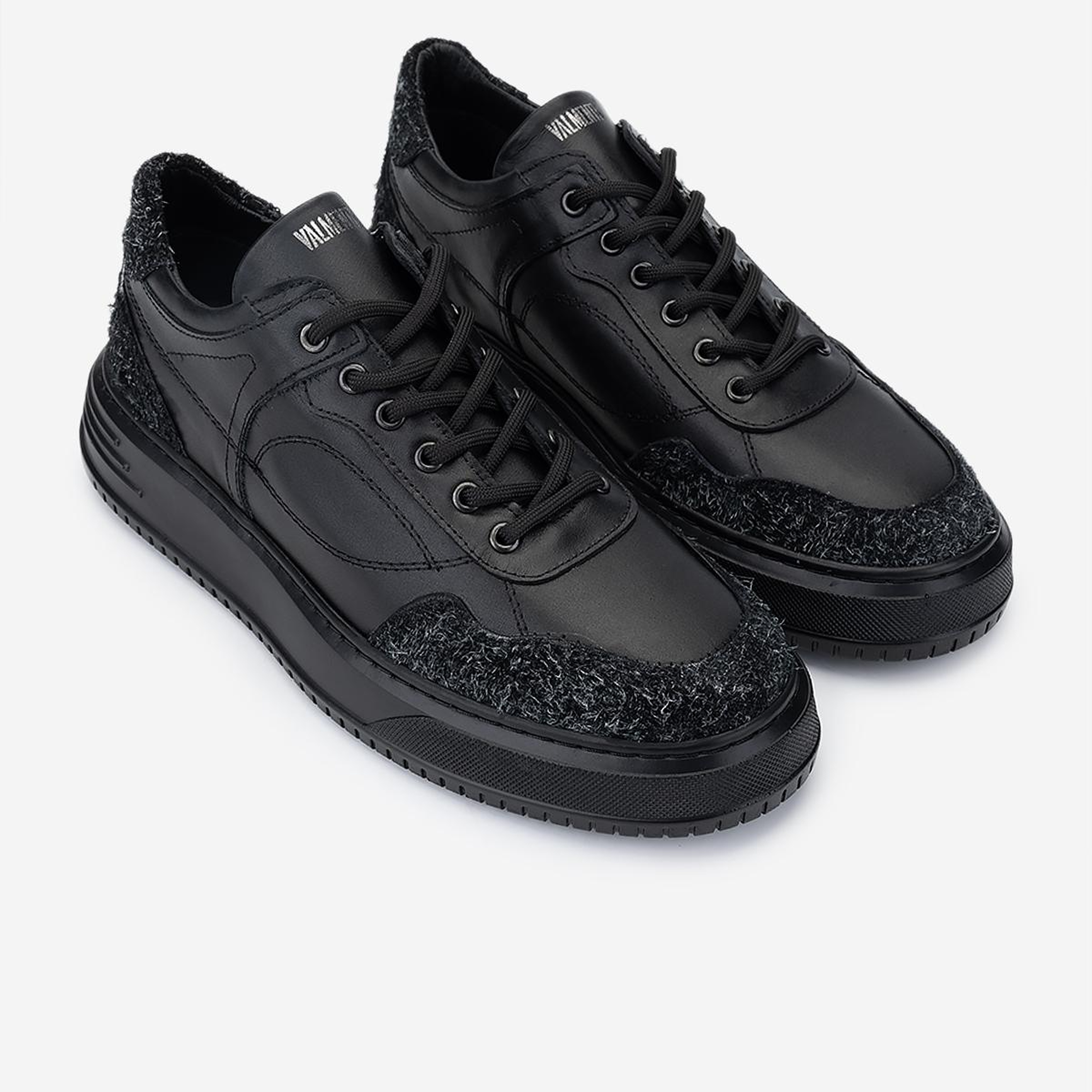 Valmenti Erkek Hakiki Deri Siyah Sneakers & Spor Ayakkabı