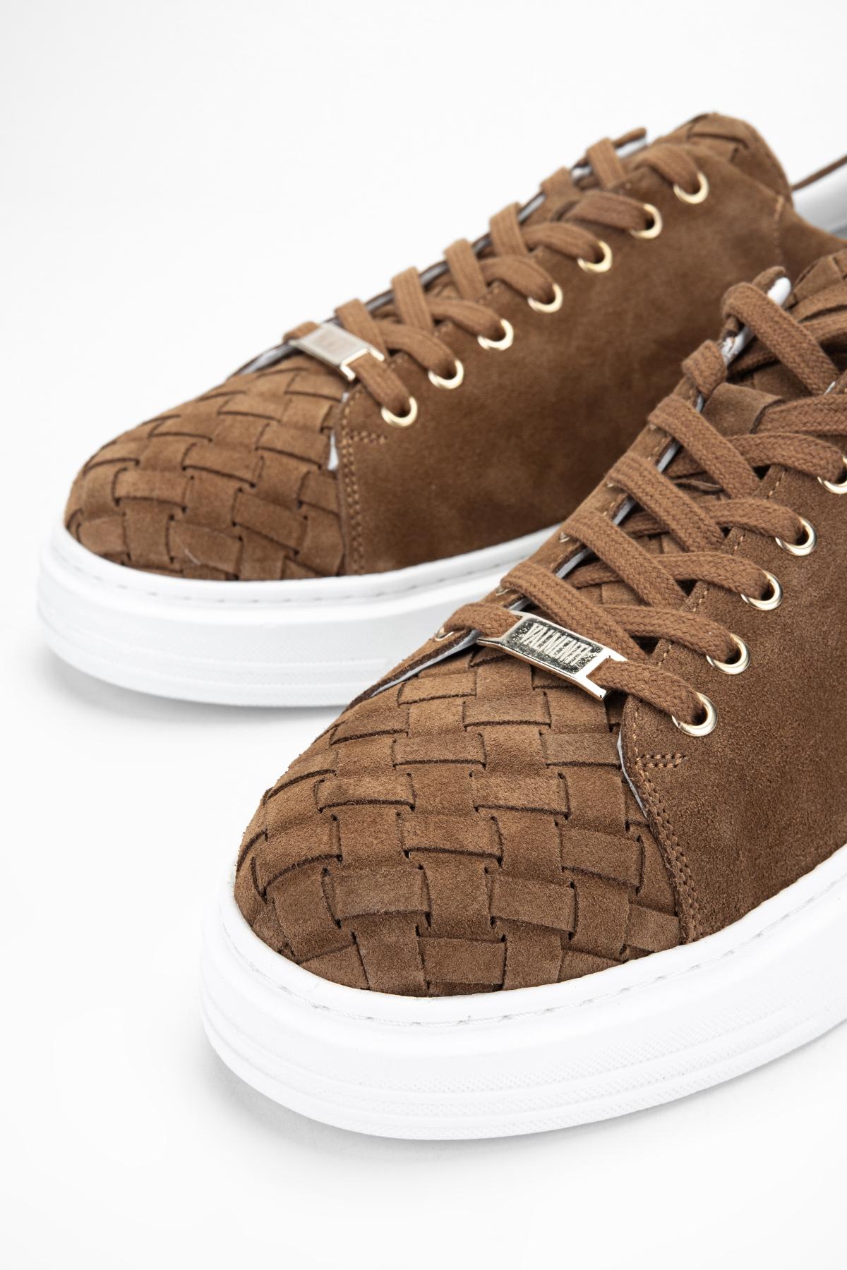 Valmenti Erkek Hakiki Deri Taba Süet Sneakers & Spor Ayakkabı