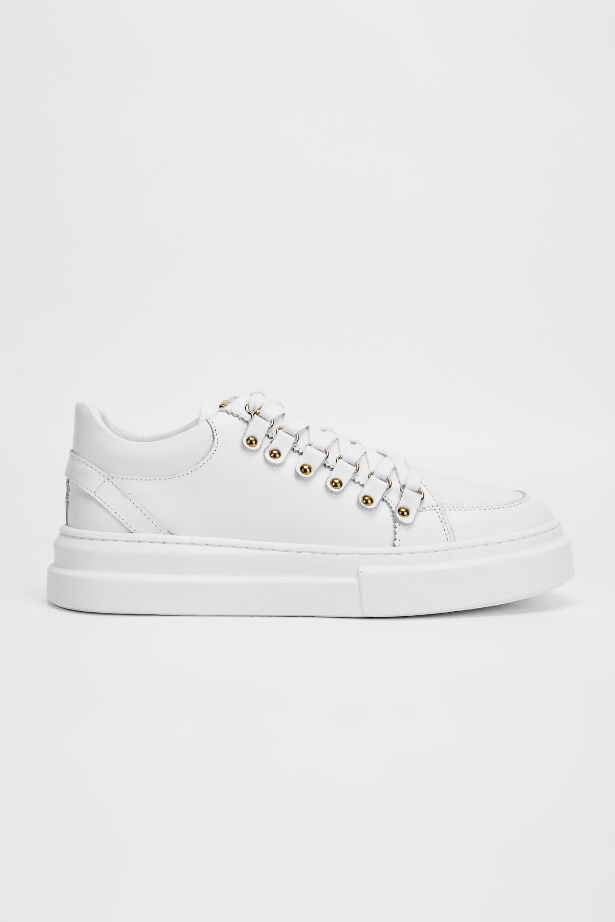 Valmenti Erkek Hakiki Deri Beyaz Sneakers & Spor Ayakkabı