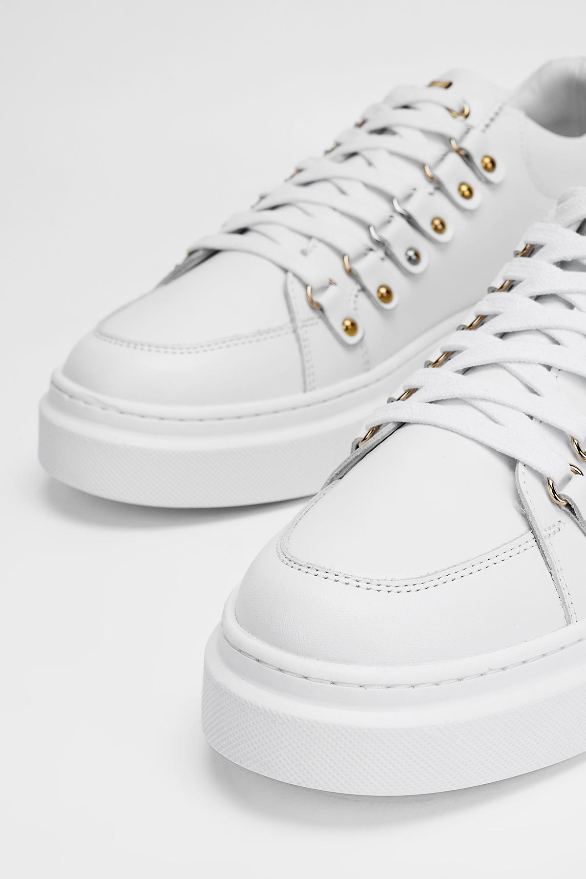 Valmenti Erkek Hakiki Deri Beyaz Sneakers & Spor Ayakkabı