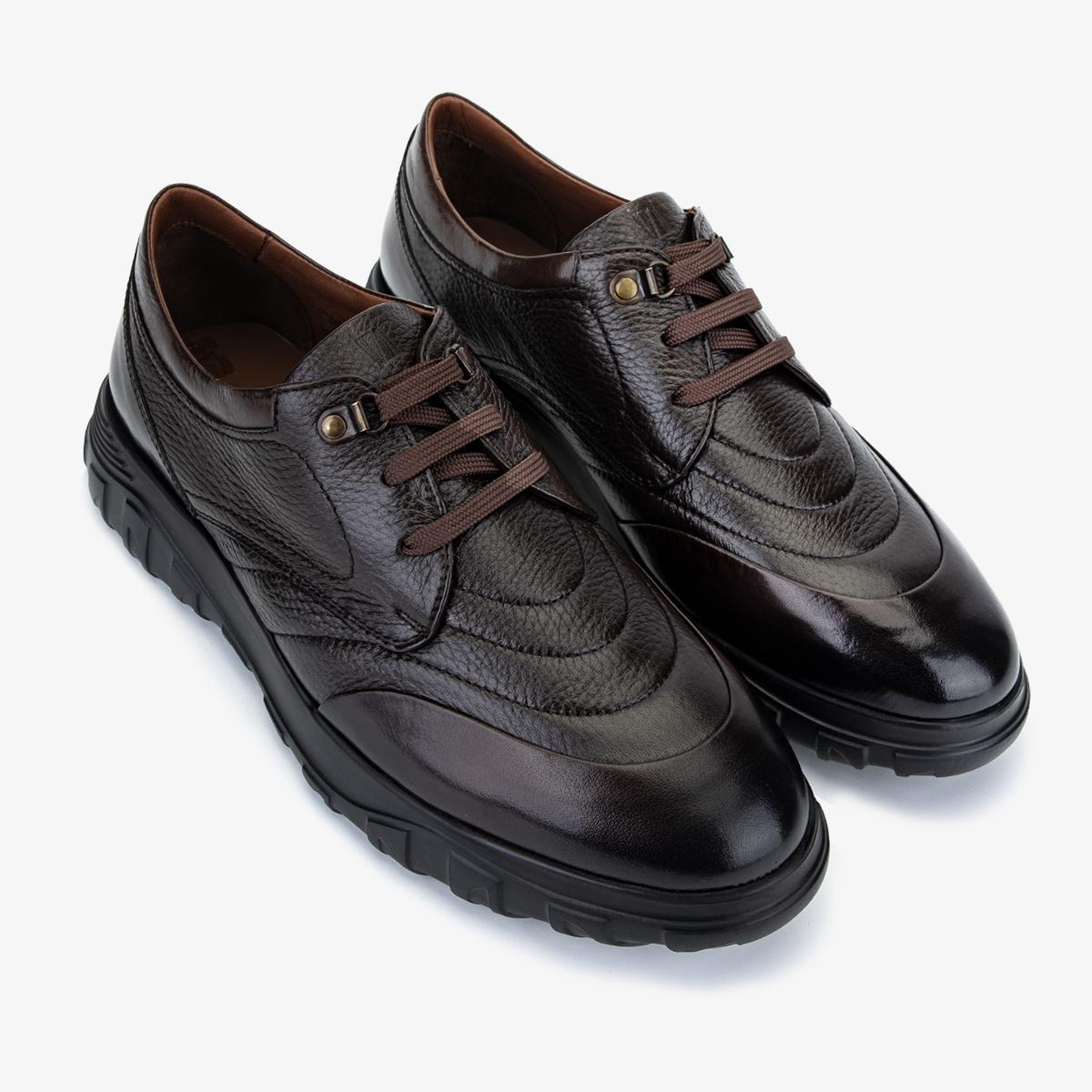 Valmenti Erkek Hakiki Deri Kahverengi Sneakers & Spor Ayakkabı