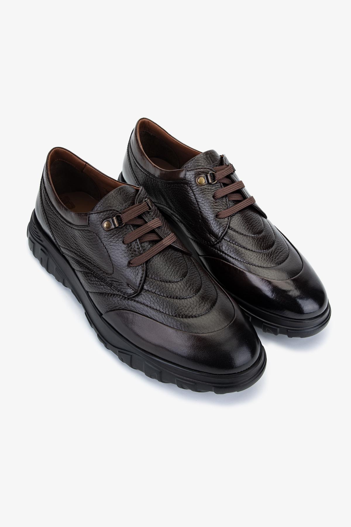 Valmenti Erkek Hakiki Deri Kahverengi Sneakers & Spor Ayakkabı